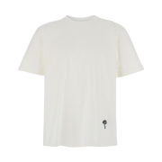 Bottega Veneta Graphic Embroidered Crewneck Pima Cotton T-Shirt White