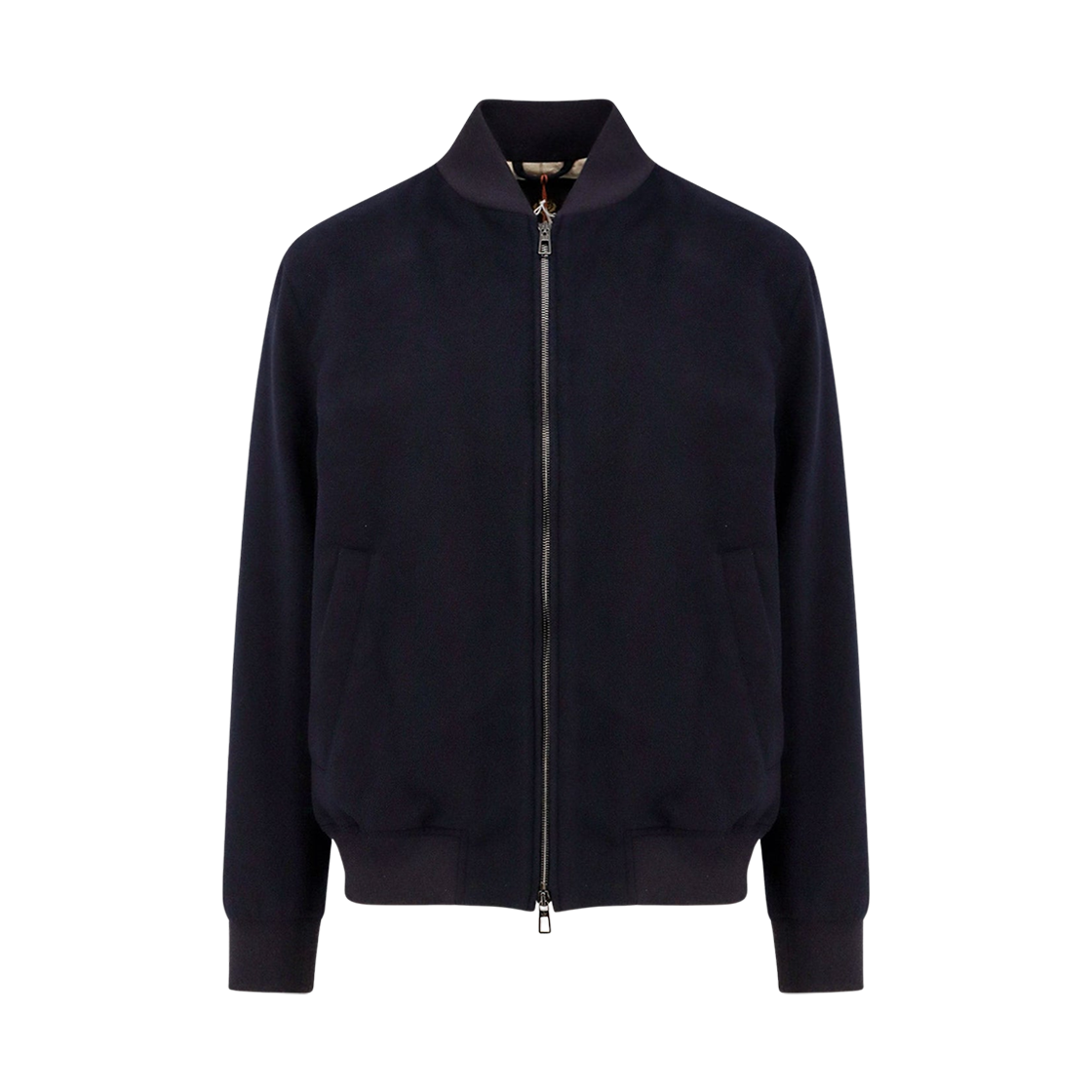 FAQ1846-W000 Loro Piana Cashmere Bomber Jacket Blue Navy