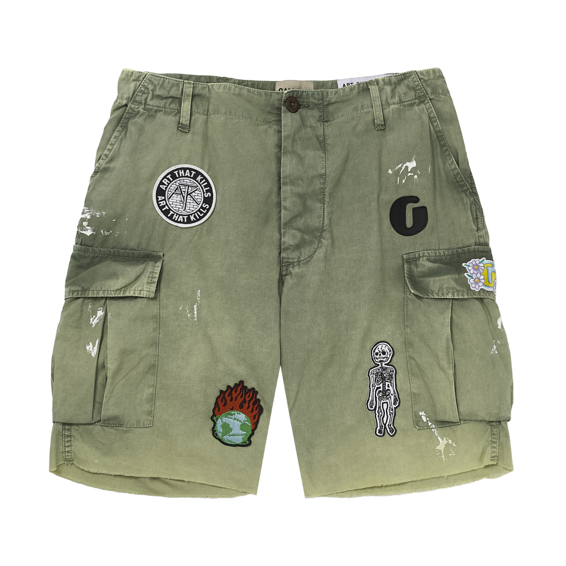 갤러리 디파트먼트 겐지 퍼티그 카고 쇼츠 올리브(Gallery Dept. Kenzie Fatigue Cargo Shorts Olive)