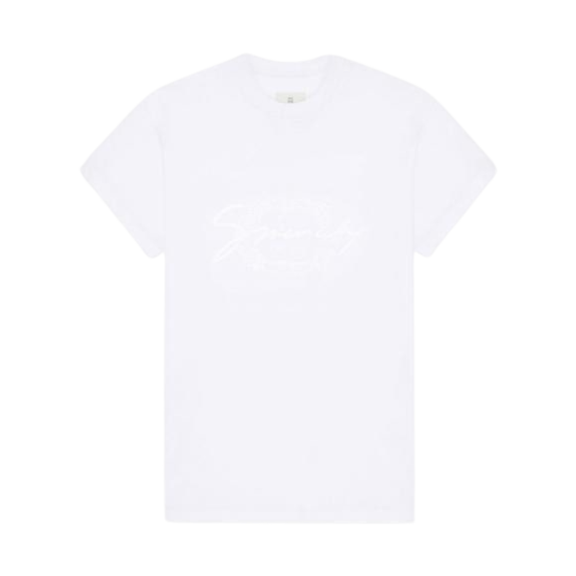 (W) 지방시 레귤러 핏 로고 티셔츠 화이트((W) Givenchy Regular Fit Logo T-Shirt White)
