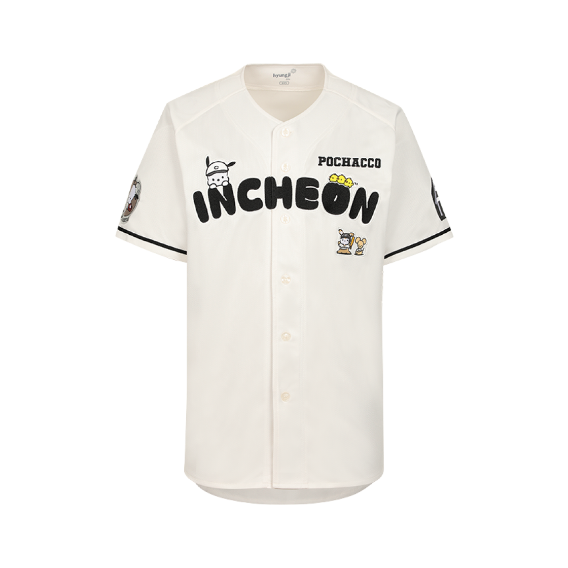 (Kids) SSG 랜더스 x 포차코 인천 에디션 유니폼 키즈 베이지 (논 마킹 버전)((Kids) SSG Landers x Pochacco Incheon Edition Uniform Kids Beige (Non Marking Ver.))