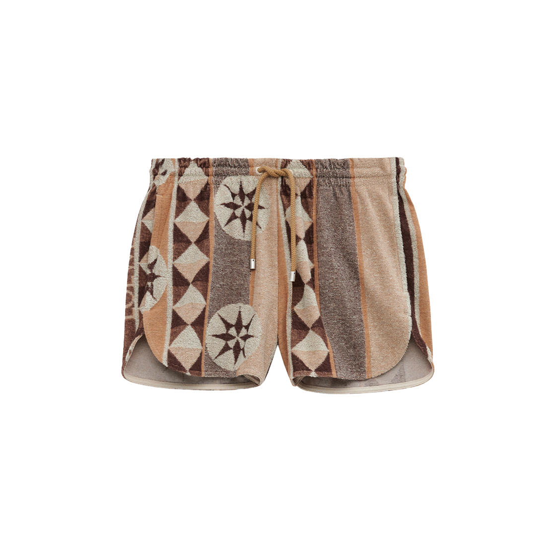 S616Y1KX04-3046 (W) Loewe Terry Cotton Jacquard Shorts Beige Multicolor