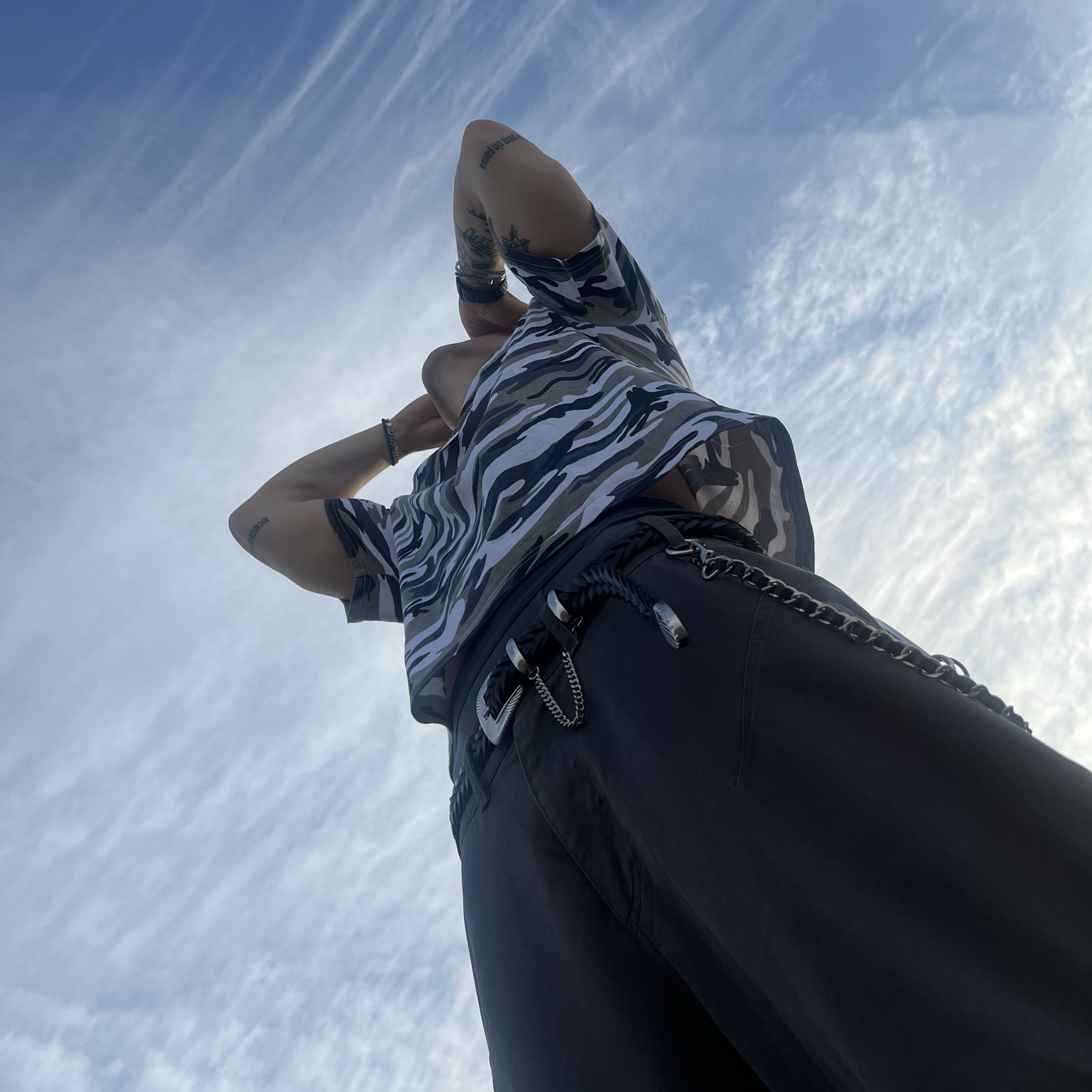 Nike x Sacai Magmascape SP Pecan, farfromwhat far layered work pants_charcoal 착용 스타일 - 5