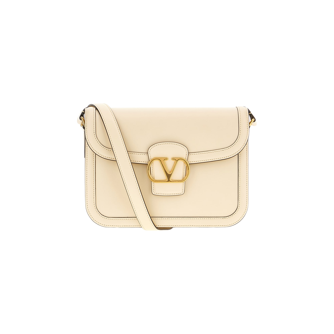 B0R15UHFREN Valentino 9TO5 Foldover Top Shoulder Bag Butter