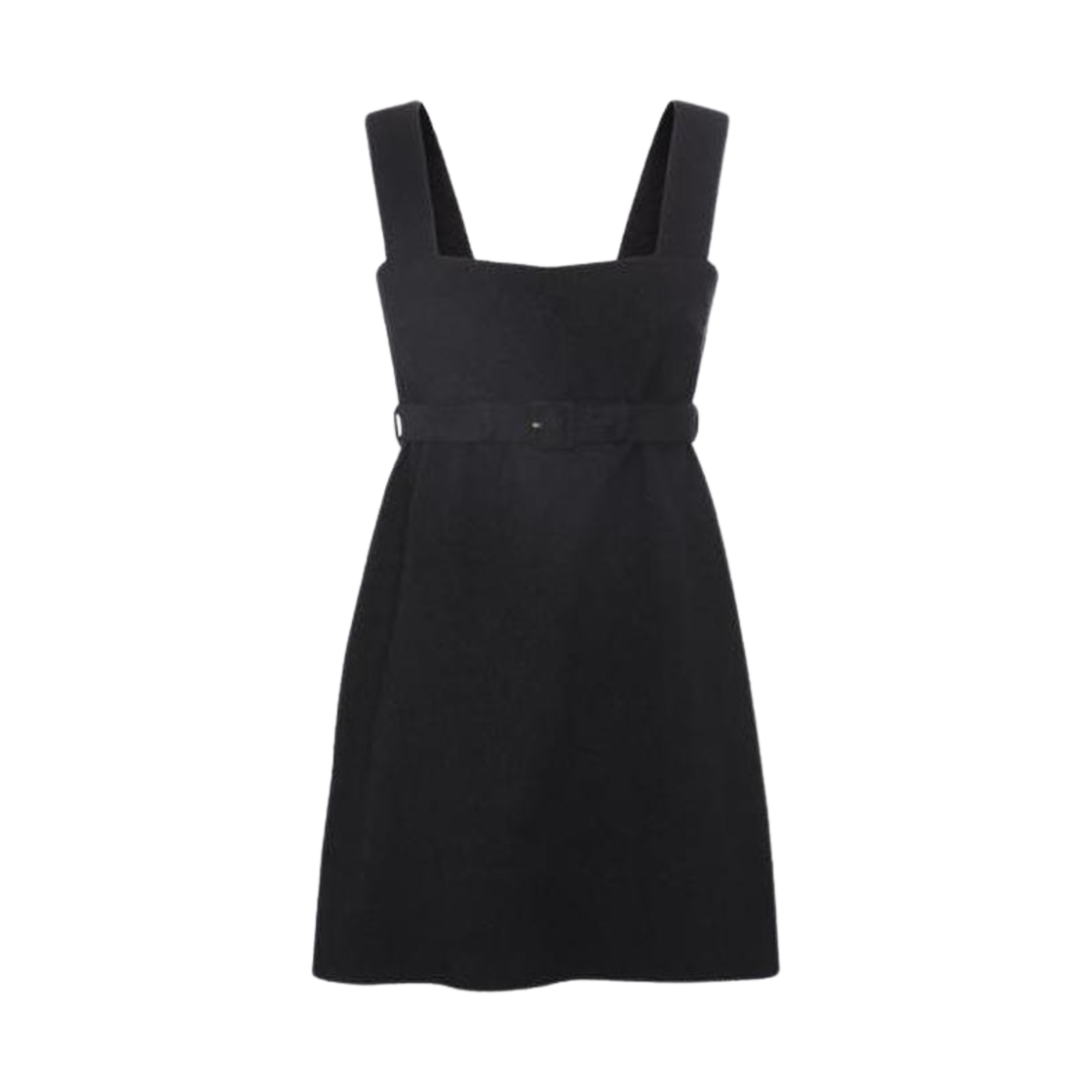 (W) 파투 코튼 블렌드 트위드 미니 벨트 드레스 블랙((W) Patou Belted Mini Dress In Cotton Blend Tweed Black)