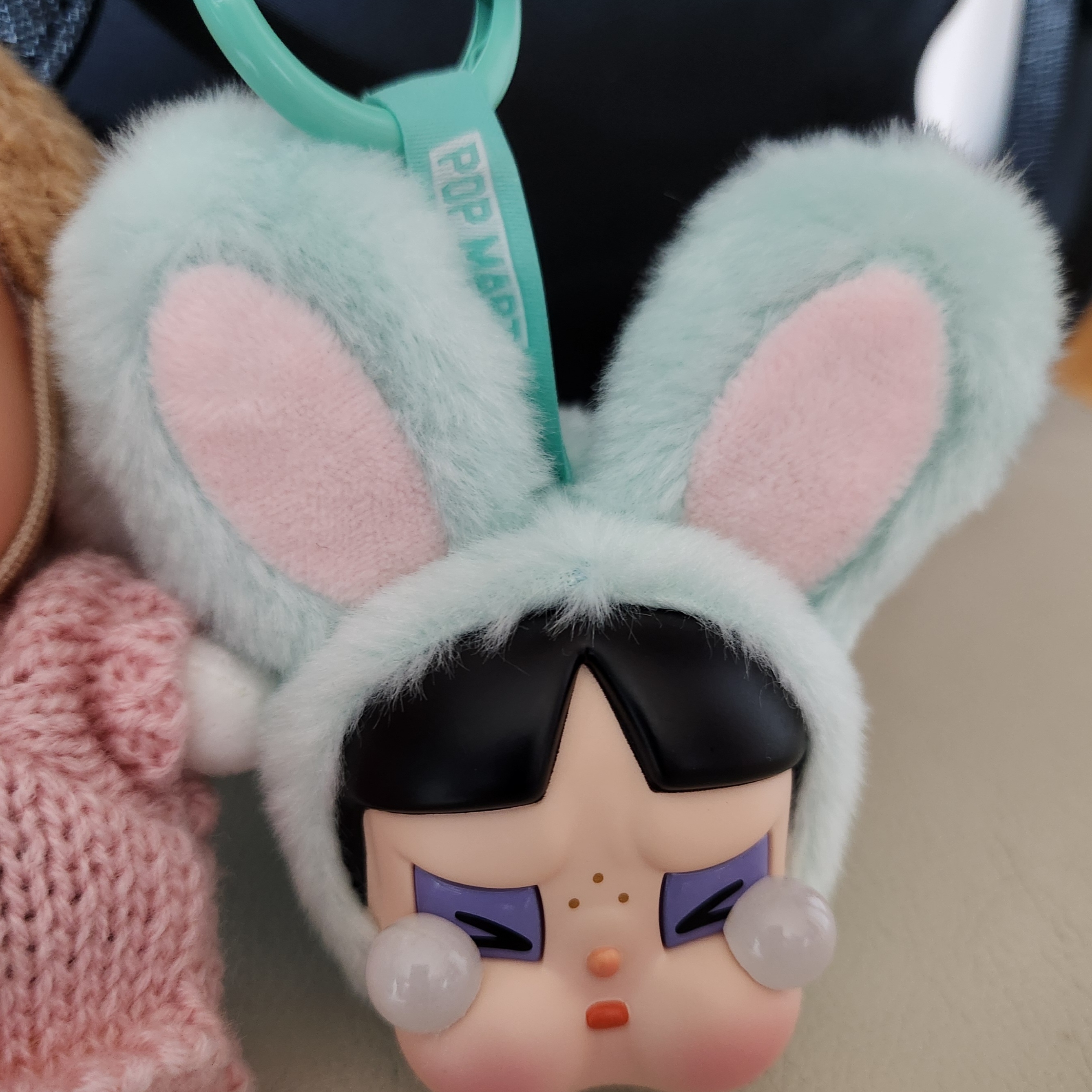 Pop Mart Crybaby x Powerpuff Girls Series Keyring Bunny Buttercup (Opened Case) 착용 스타일 - 2