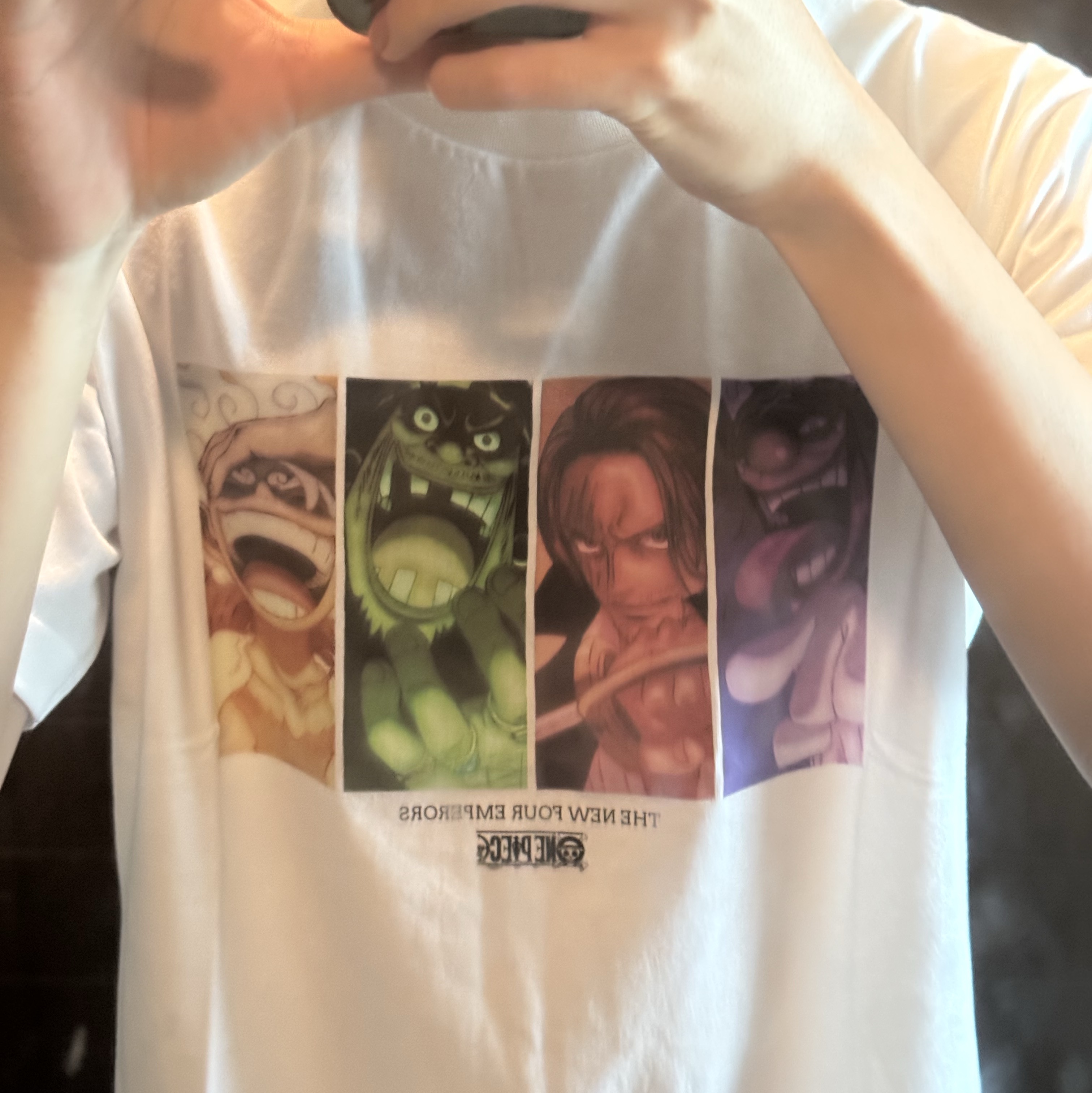 Uniqlo UT One Piece Graphic T-Shirt Black 착용 스타일 - 2