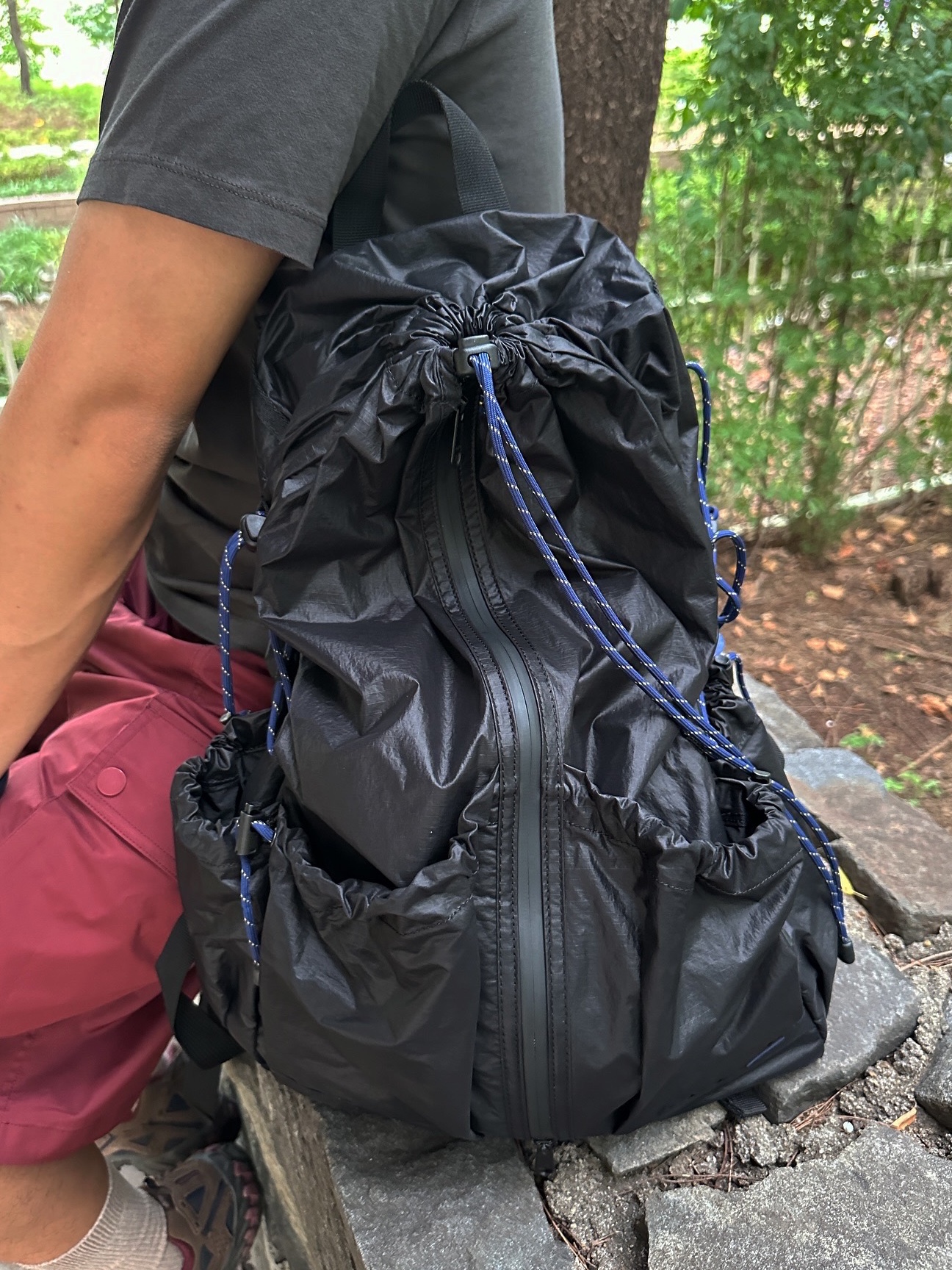 Tretorn Nylon Rip Backpack Black 착용 스타일 - 2