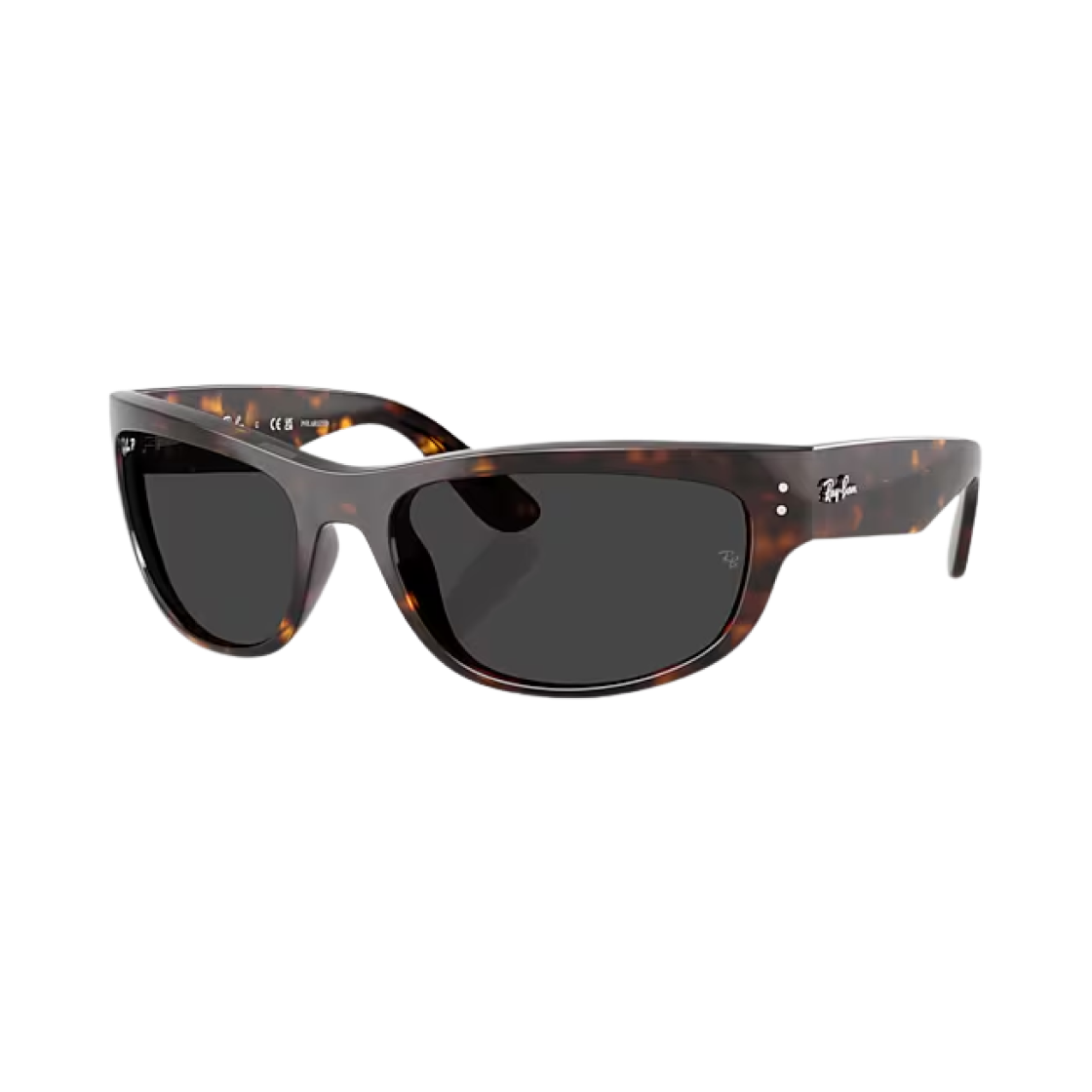 레이밴 메가 발로라마 폴리쉬드 하바나 프레임 폴라 블랙 편광 렌즈 하이 브릿지 핏(Ray-Ban Mega Balorama Polished Havana Frame Polar Black Polarized Lense High Bridge Fit) - 1