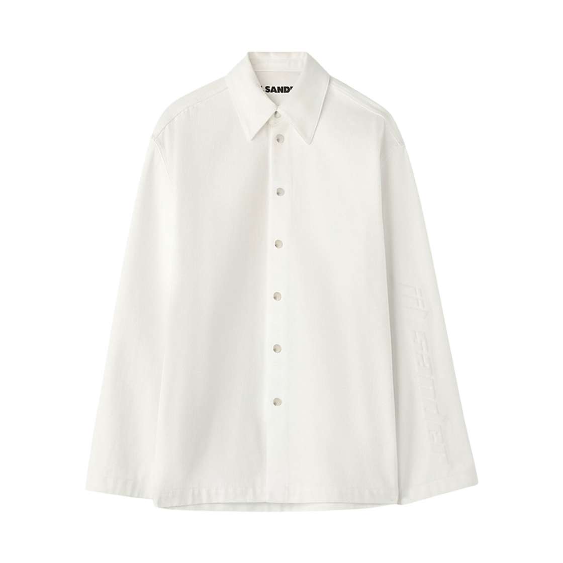 질 샌더 코튼 로고 셔츠 자켓 화이트(Jil Sander Cotton Logo Shirt Jacket White)