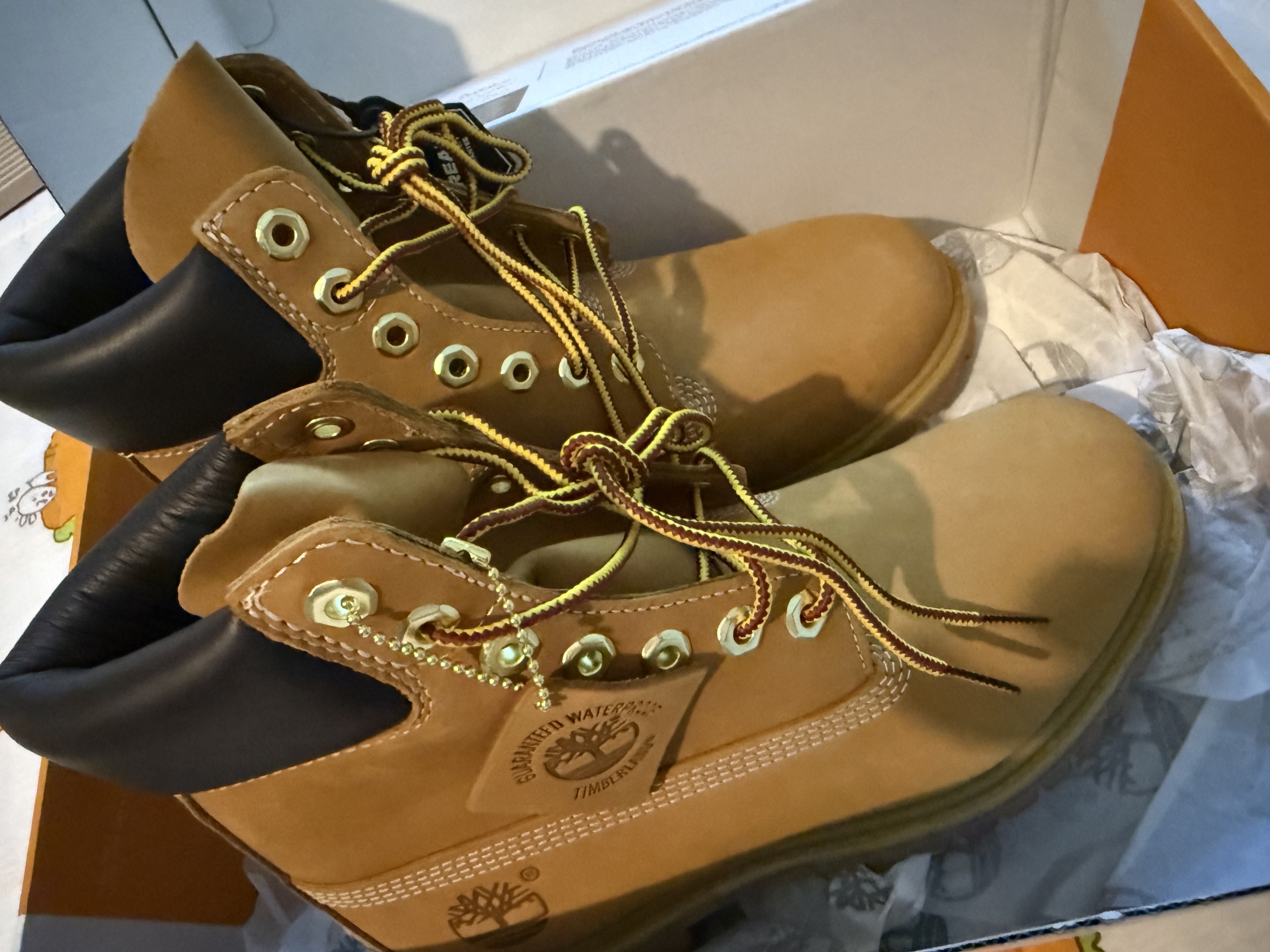 Timberland Premium 6 inch Waterproof Boot Wheat Nubuck - Wide 착용 스타일 - 1
