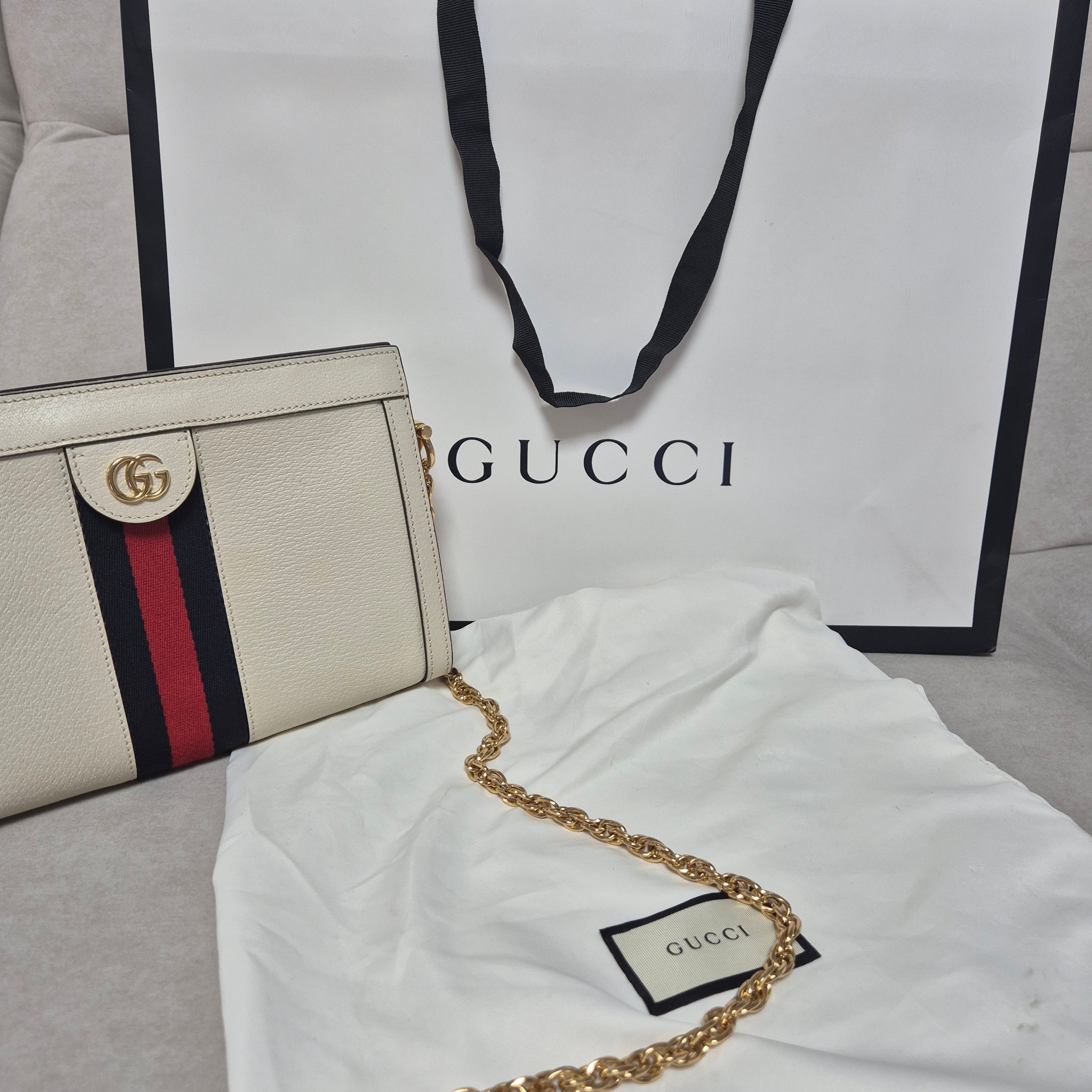 Gucci Ophidia Chain Shoulder Bag White 착용 스타일 - 5