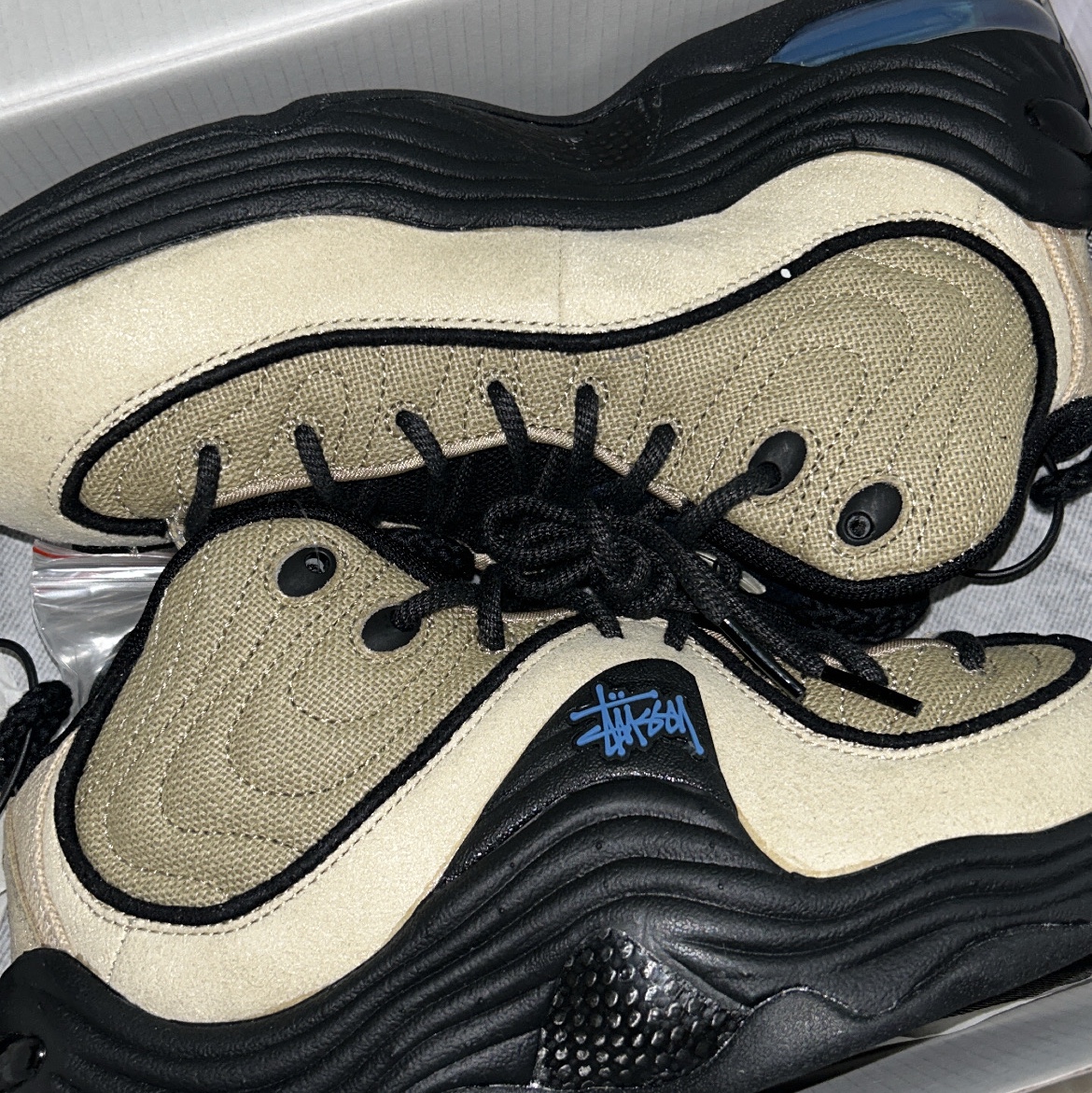 Nike x Stussy Air Penny II Rattan and Limestone 착용 스타일 - 2