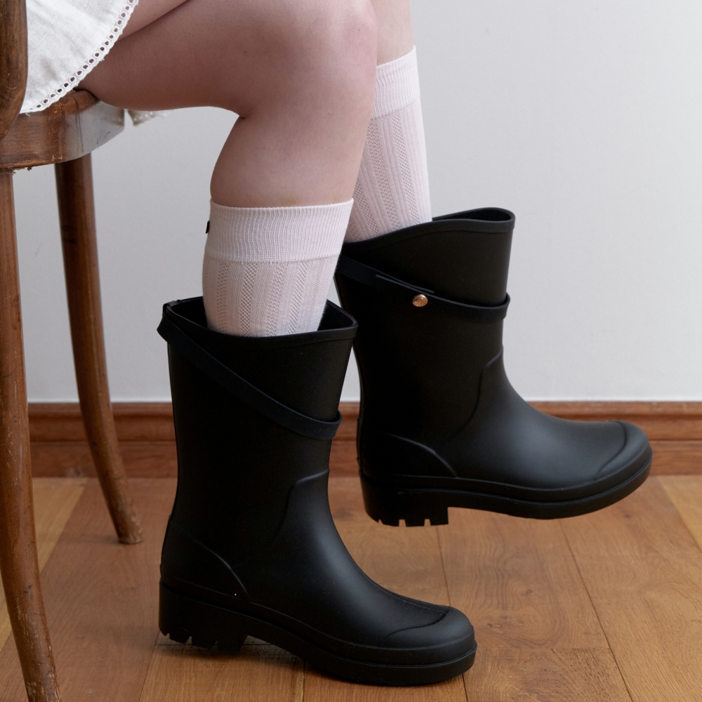 러브미몬스터 스트라이프 아일렛 롱양말 베이비핑크(lovememonster Stripe Eyelet Long Socks Baby Pink) - 2