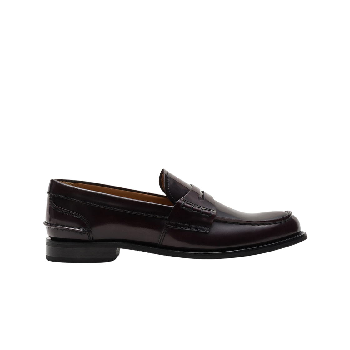 (W) 처치스 펨브레이 폴리쉬드 퓨메 로퍼 버건디((W) Church's Pembrey Polished Fume Loafer Burgundy)