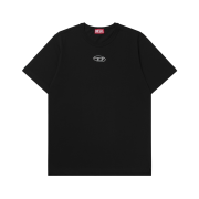 Diesel T-Adjust-Od T-shirt with Metallic Oval D Black