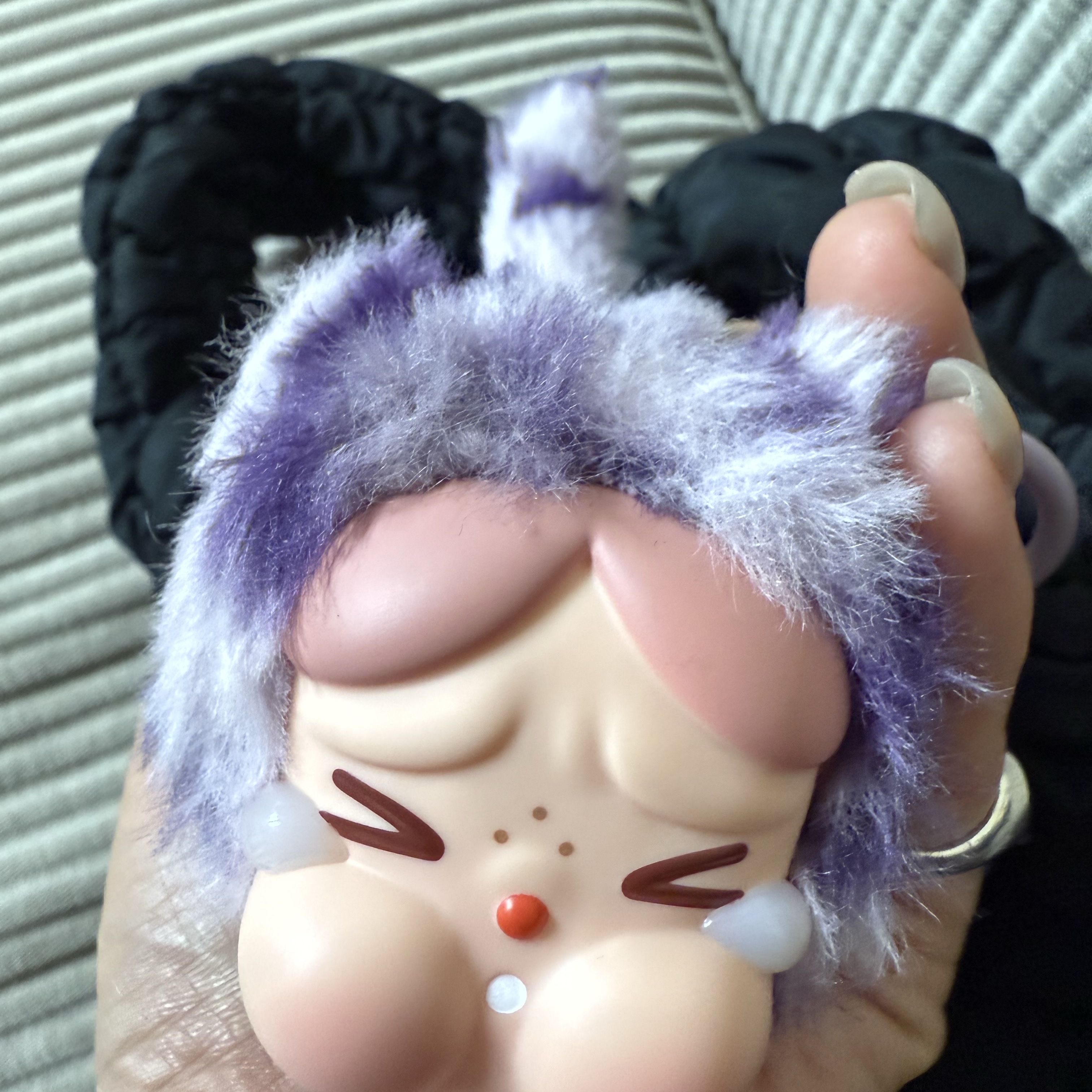 Pop Mart Crybaby Wild But Cutie Series Vinyl Plush Pendant Neon Cutie (Opened Case) 착용 스타일 - 1