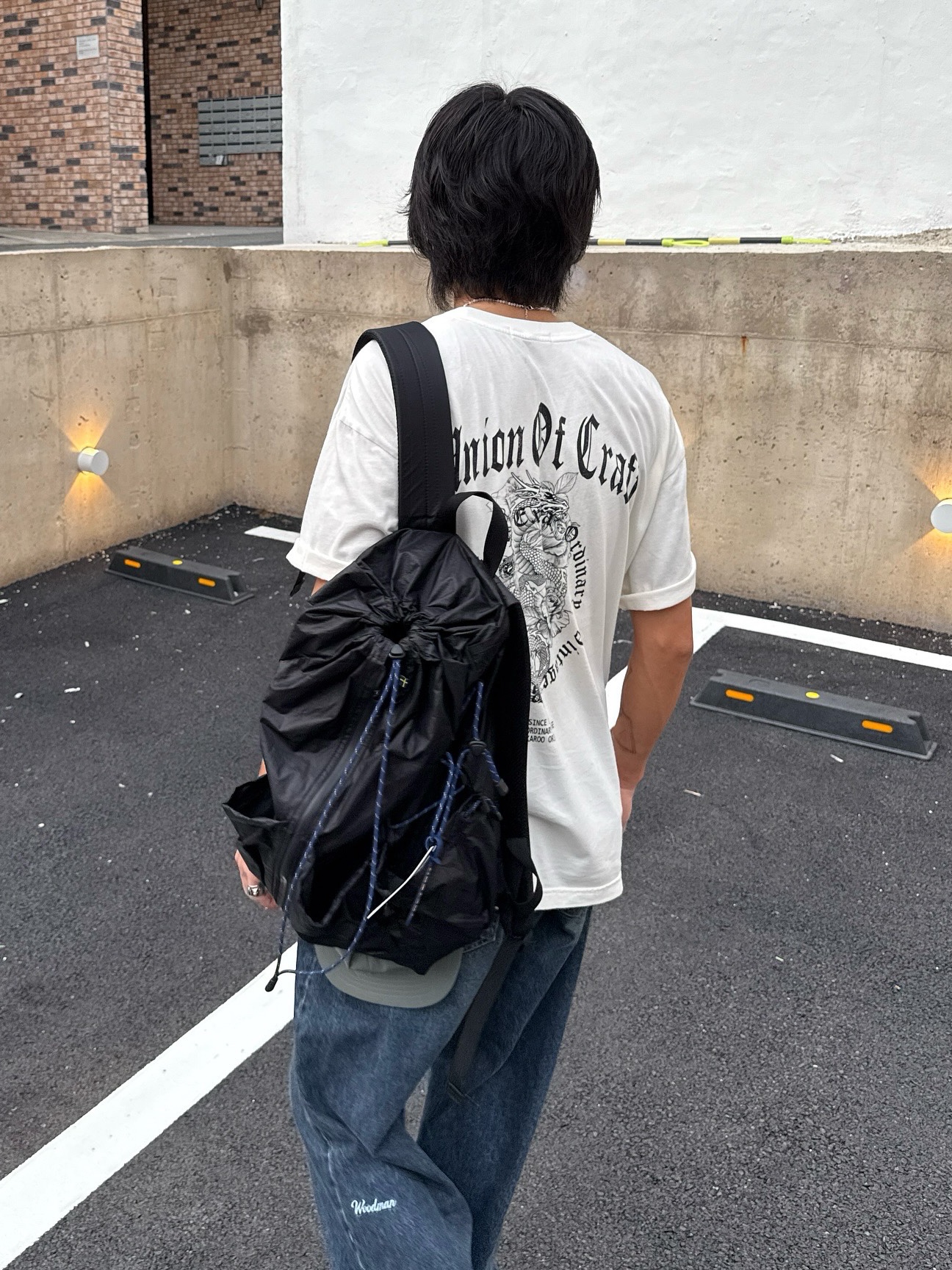Tretorn Nylon Rip Backpack Black 착용 스타일 - 4