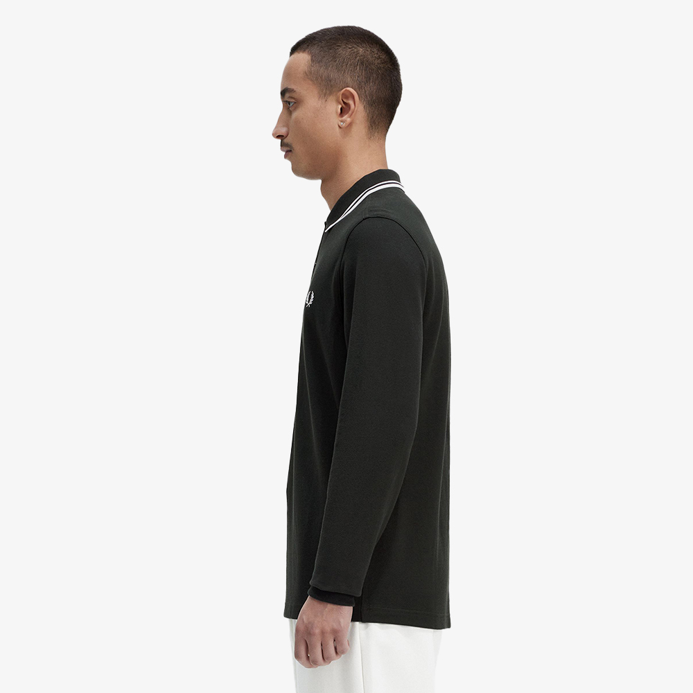 프레드페리 M3636 롱 슬리브 트윈 팁 프레드페리 셔츠 나이트그린/스노우화이트(Fred Perry M3636 Long Sleeve Twin Tipped Fred Perry Shirt Night Green Snow White) - 3
