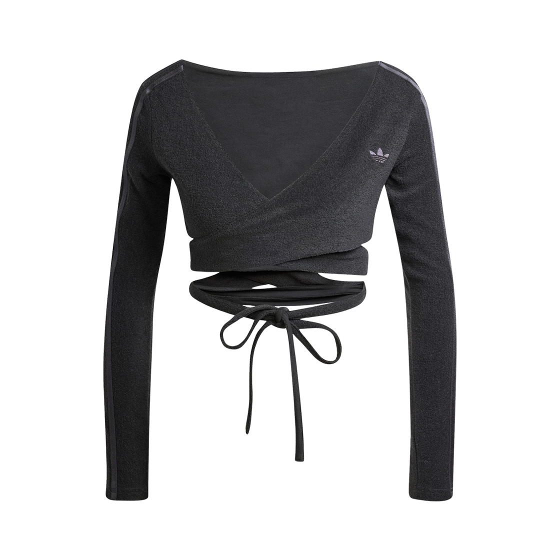 (W) 아디다스 랩어라운드 가디건 카본 - KR 사이즈((W) Adidas Wraparound Cardigan Carbon - KR Sizing) - 1