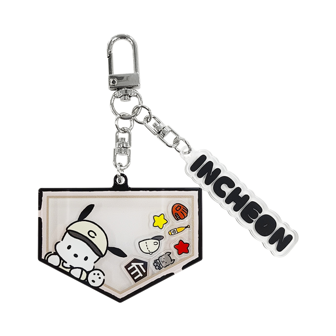 SSG 랜더스 x 포차코 인천 에디션 쉐이커 키링 화이트(SSG Landers x Pochacco Incheon Edition Shaker Keyring White)