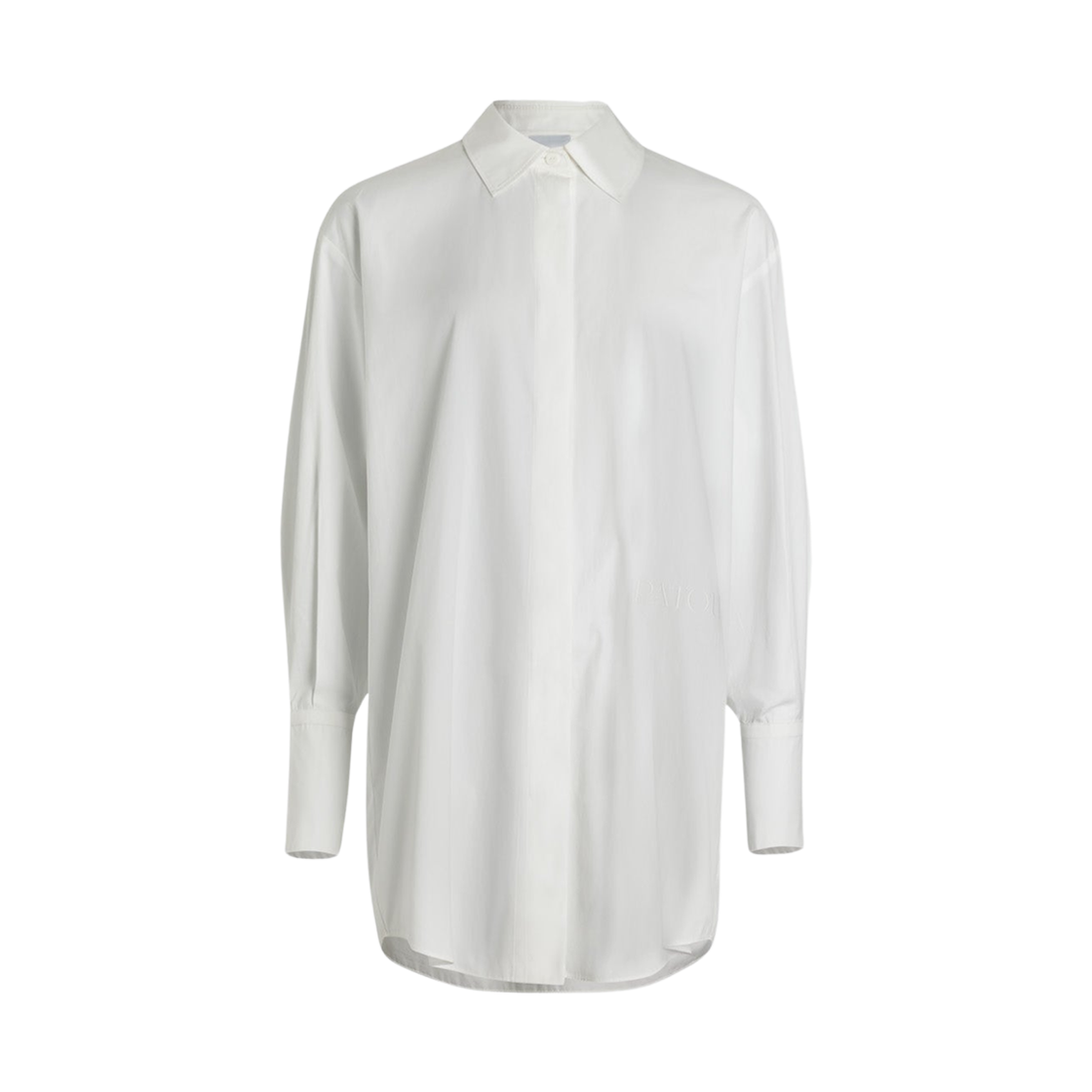 (W) 파투 오가닉 코튼 미니 셔츠 드레스 화이트((W) Patou Mini Shirt Dress in Organic Cotton White)