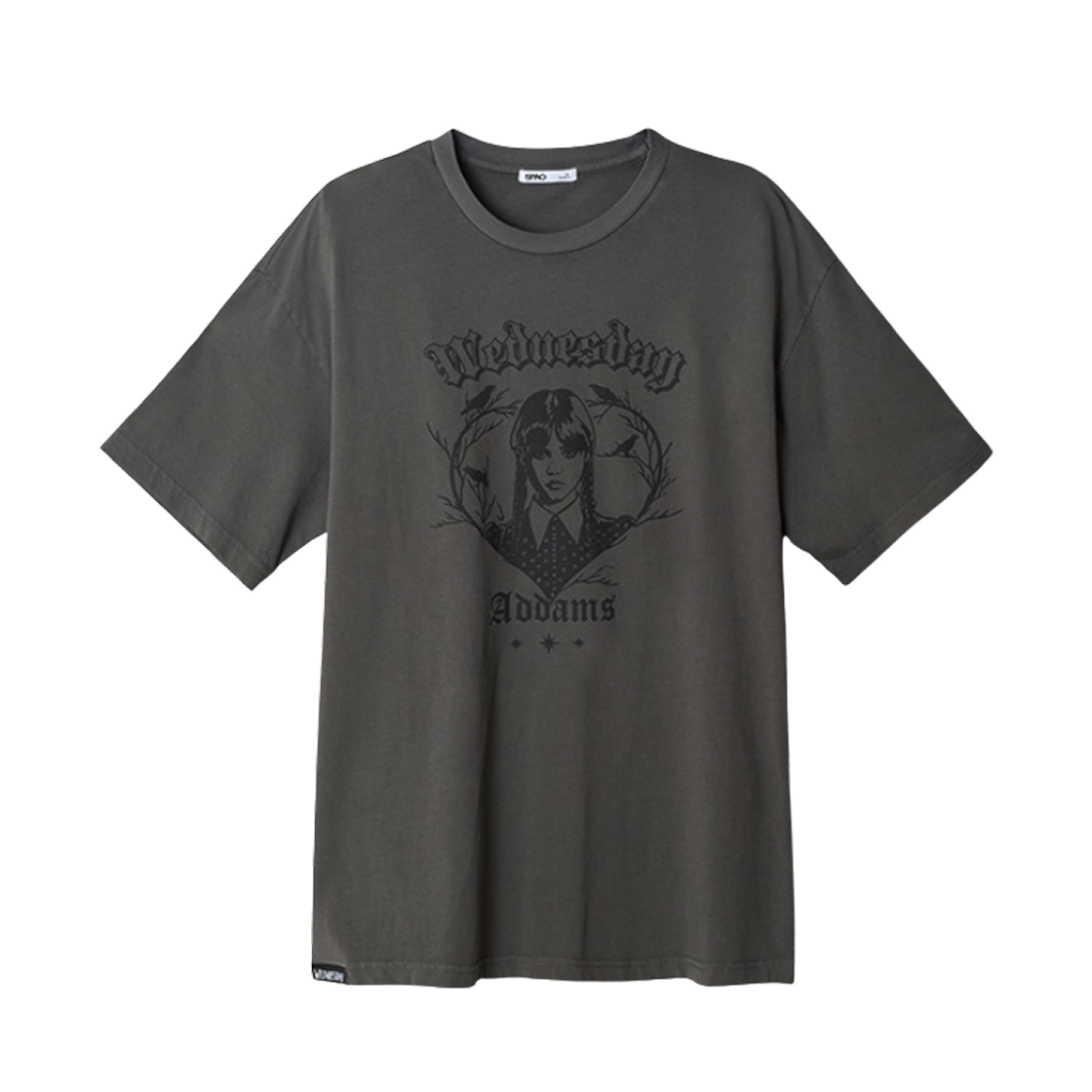 SPRLF49U06 Spao x Wednesday Short Sleeve T-Shirt Gray