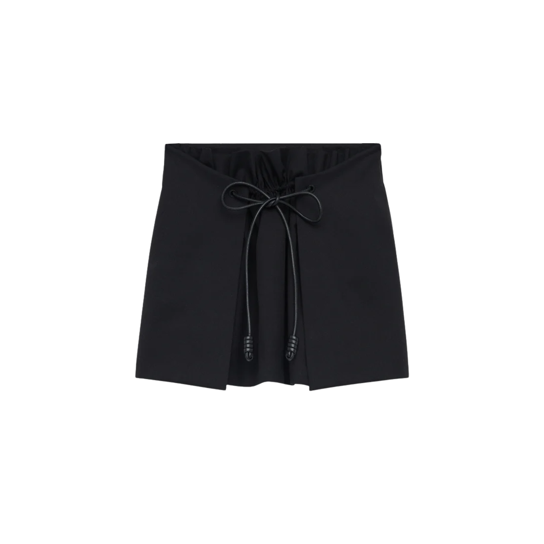 (W) 로에베 코튼 실크 미니 스커트 블랙((W) Loewe Cotton Silk Mini Skirt Black)
