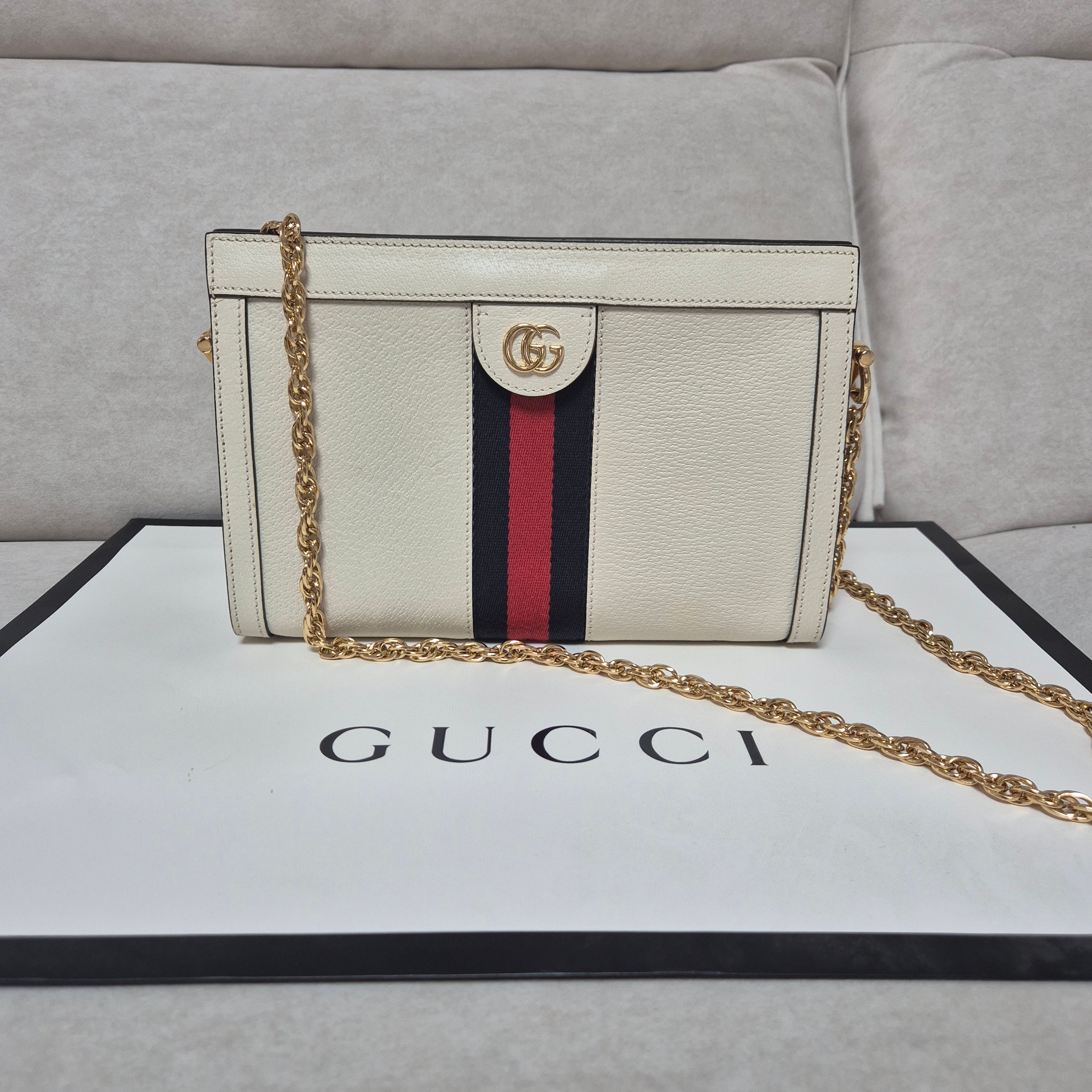 Gucci Ophidia Chain Shoulder Bag White 착용 스타일 - 2