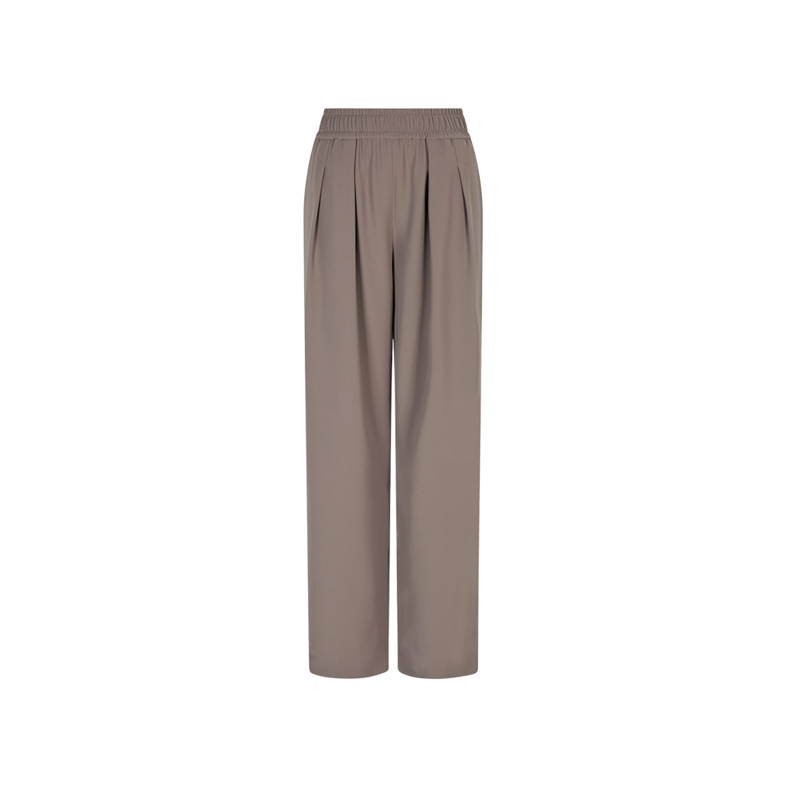 EW001509AF10206U6125 (W) Emporio Armani Technical Cady Trousers with Elasticated Waistband Brown