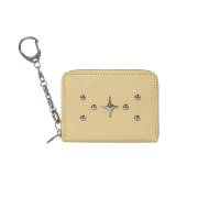 For Appeal Stud Zipper Card Wallet Butter