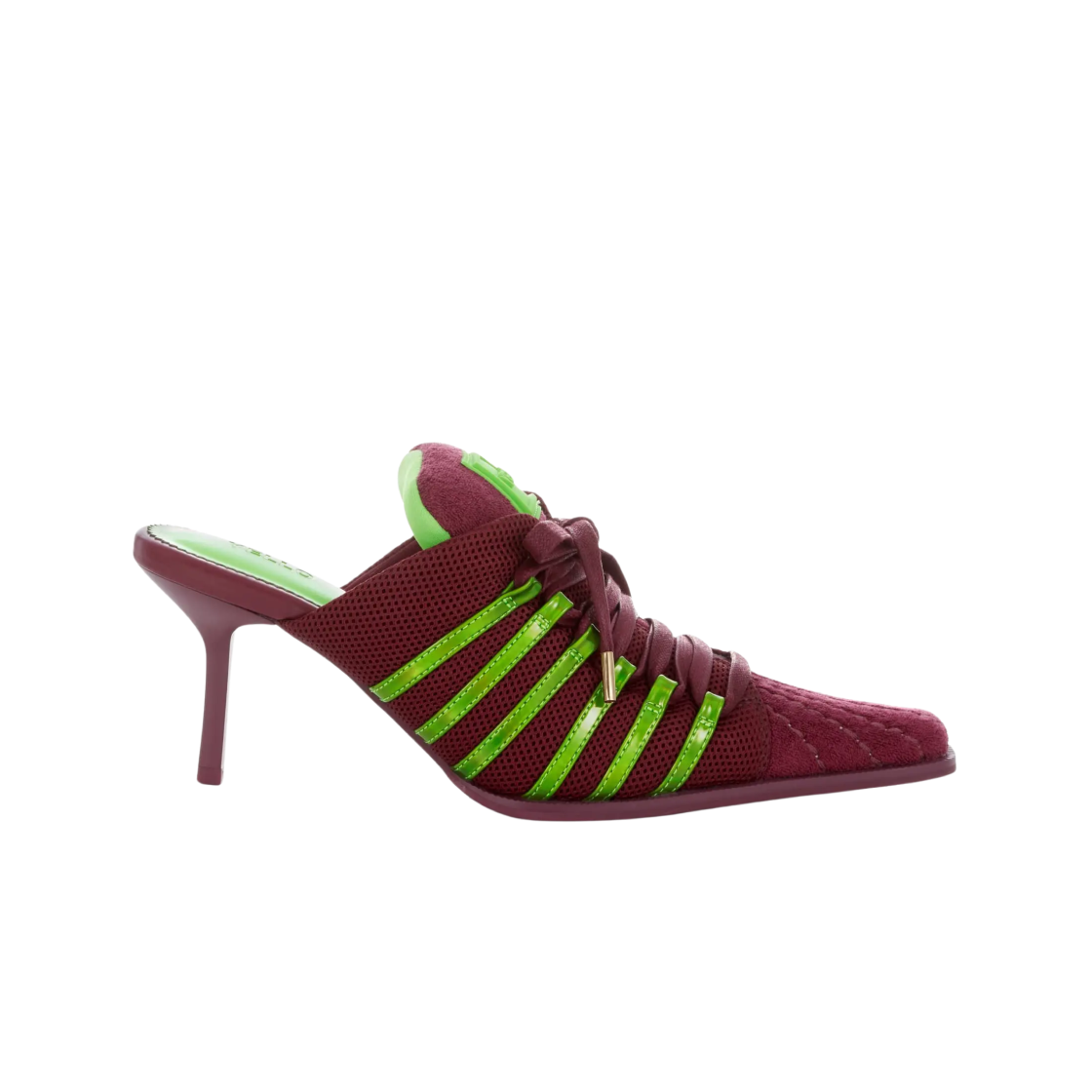 (W) 옐로 그레이프 소다 스니커 뮬 레드 그린((W) Yello Grape Soda Sneaker Mules Red Green)