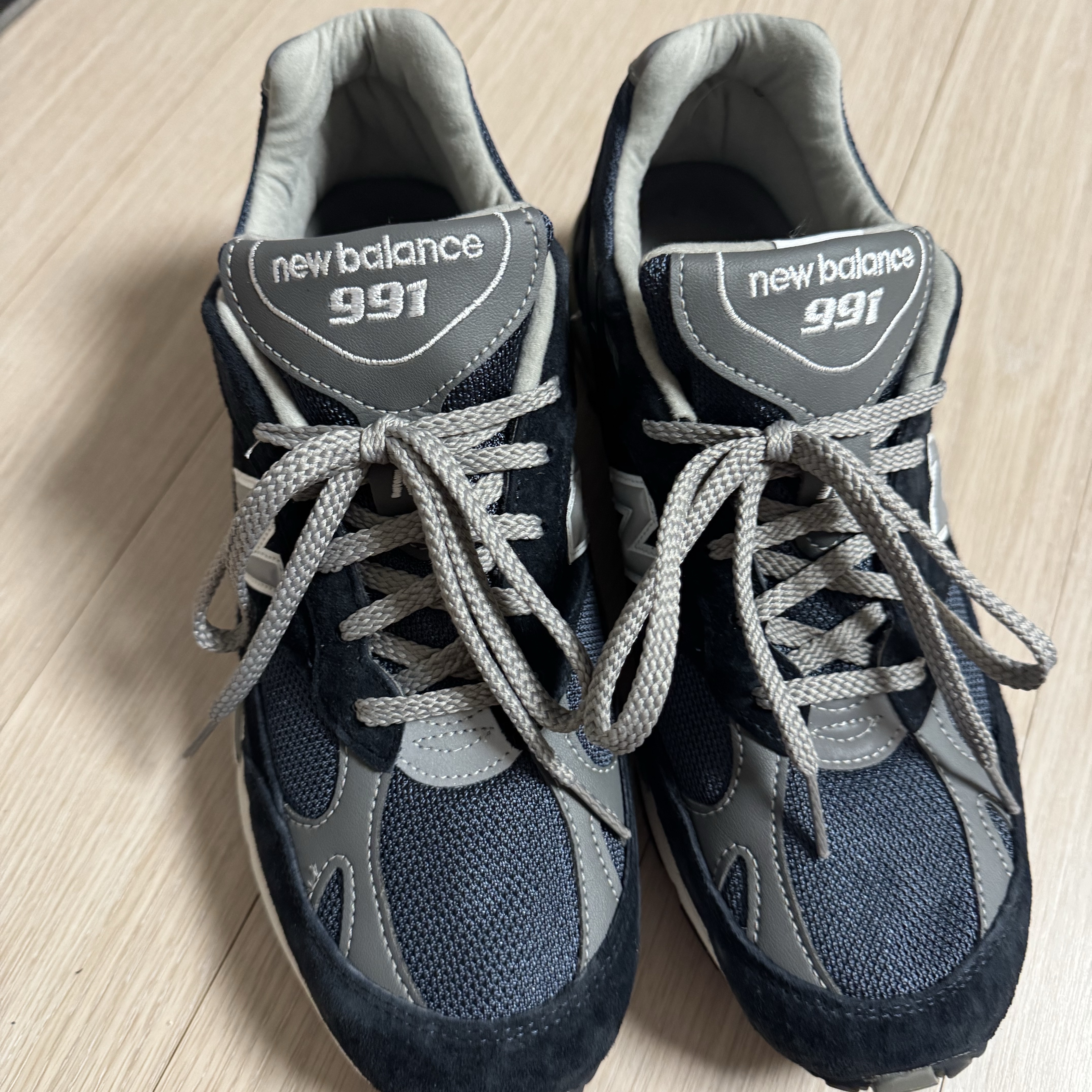 New Balance 991 Made in UK Navy 착용 스타일 - 2