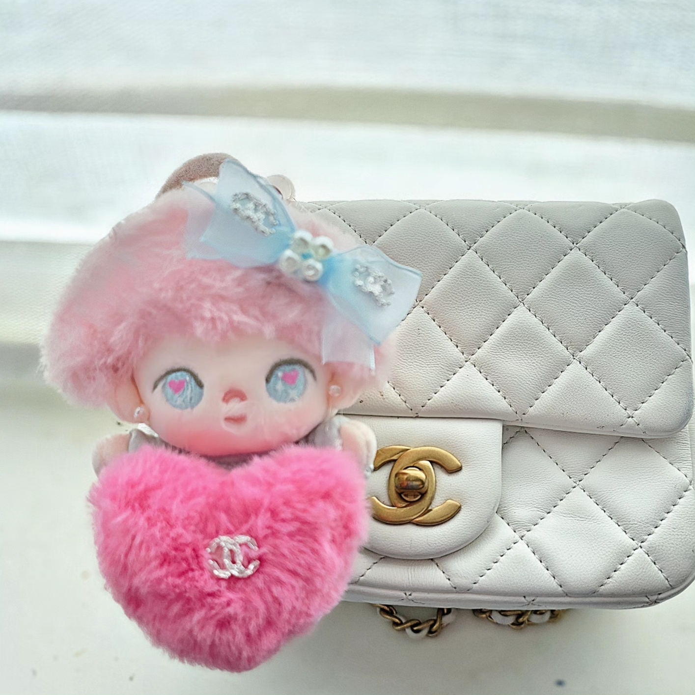 Pop Mart Dimoo Crush On Coffee Series Soft Faced Plush Keychain Sealed Case (6 Blind Boxes) 착용 스타일 - 1