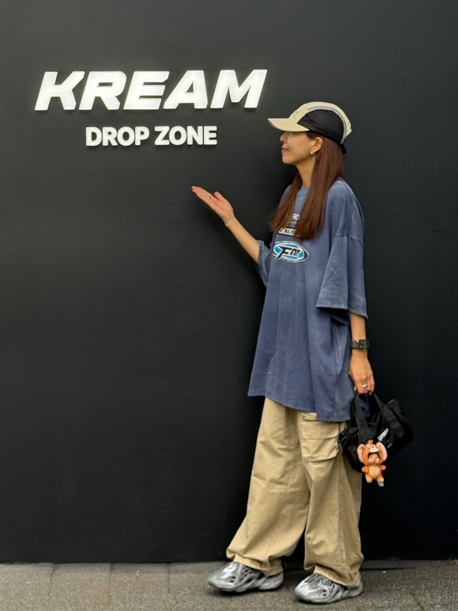 Supreme Side Mesh Camp Cap Cream - 25SS, Farfromwhat Far Washed Logo T-Shirts Navy 착용 스타일 - 2