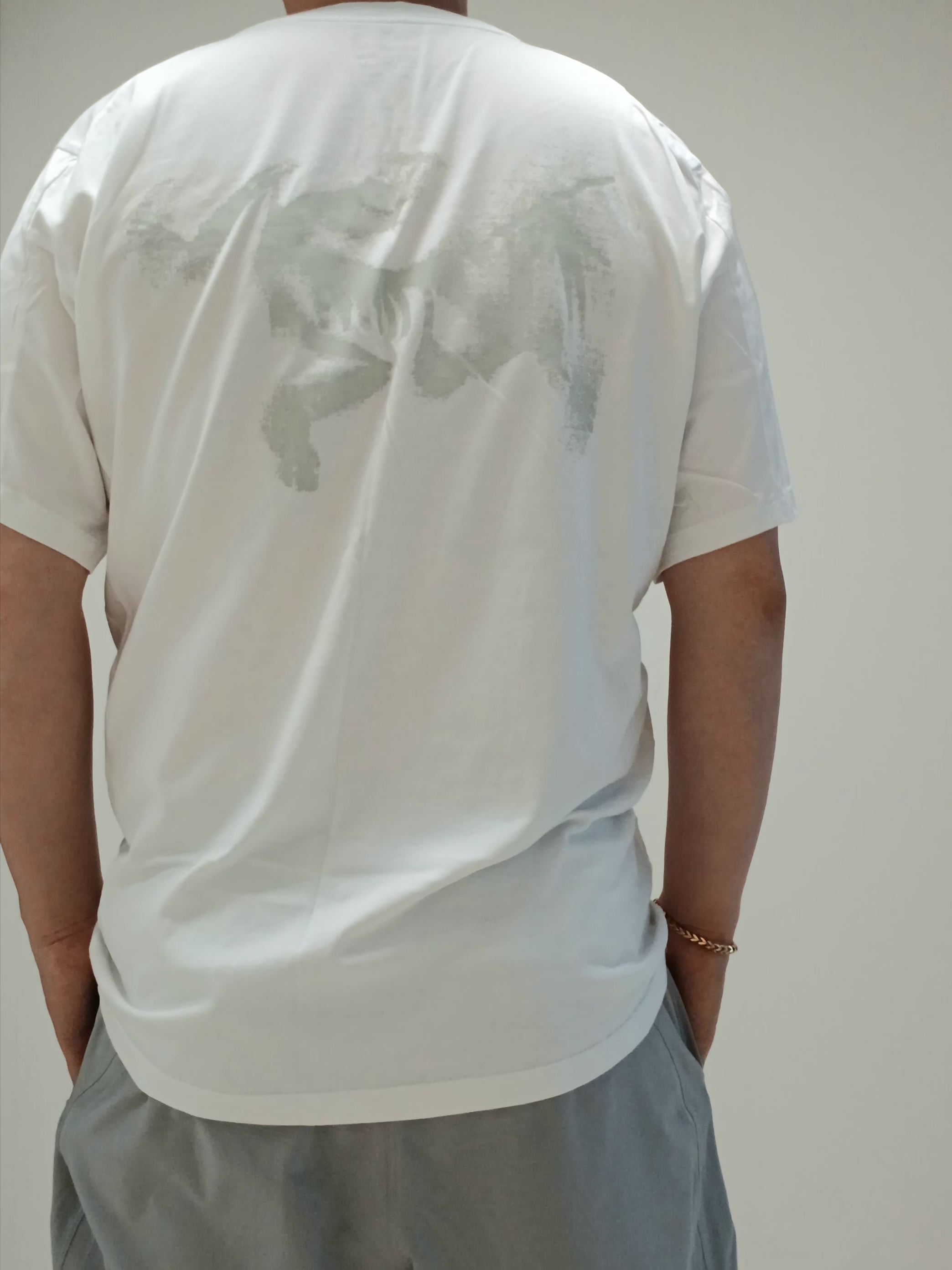 Arc'teryx Kragg SL Cotton Blurred Bird SS T-Shirt White Light Atmos, Hoka Ora Athletic Slide Black White 착용 스타일 - 6