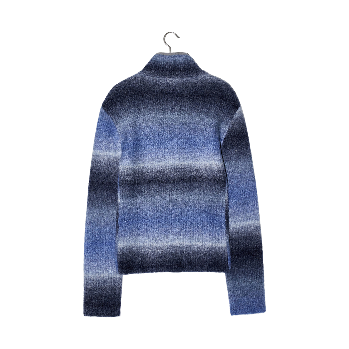 엔오르 우먼 그라데이션 집업 니트 블루(Enor Women Gradation Zip-Up Knit Blue) - 2