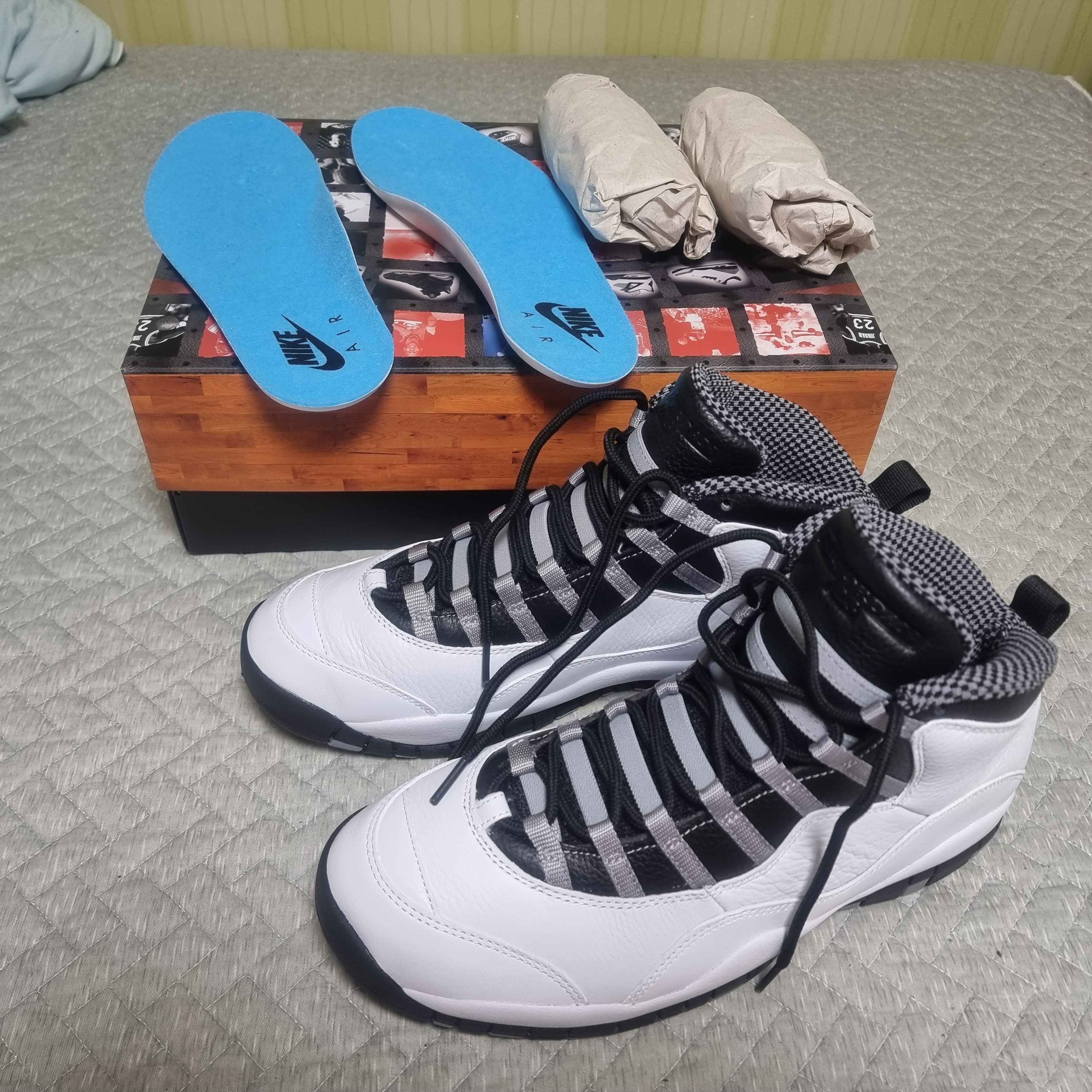 Jordan 10 Retro Light Steel Grey 착용 스타일 - 1