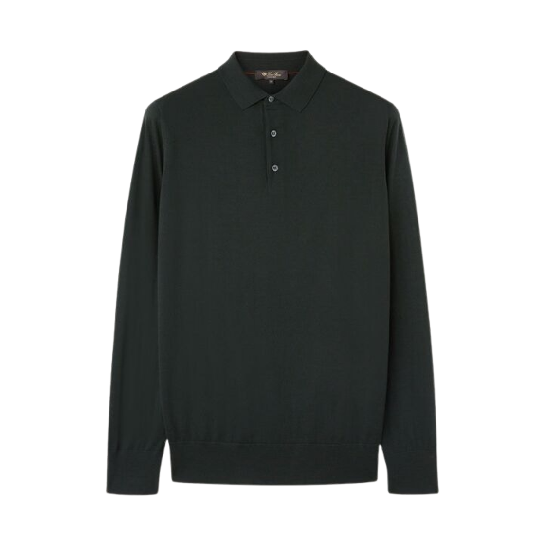FAI2551-5D75 Loro Piana Virgin Wool Polo Black Forest
