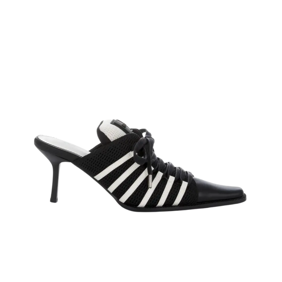 (W) 옐로 모노 스니커 뮬 블랙 화이트((W) Yello Mono Sneaker Mules Black White)