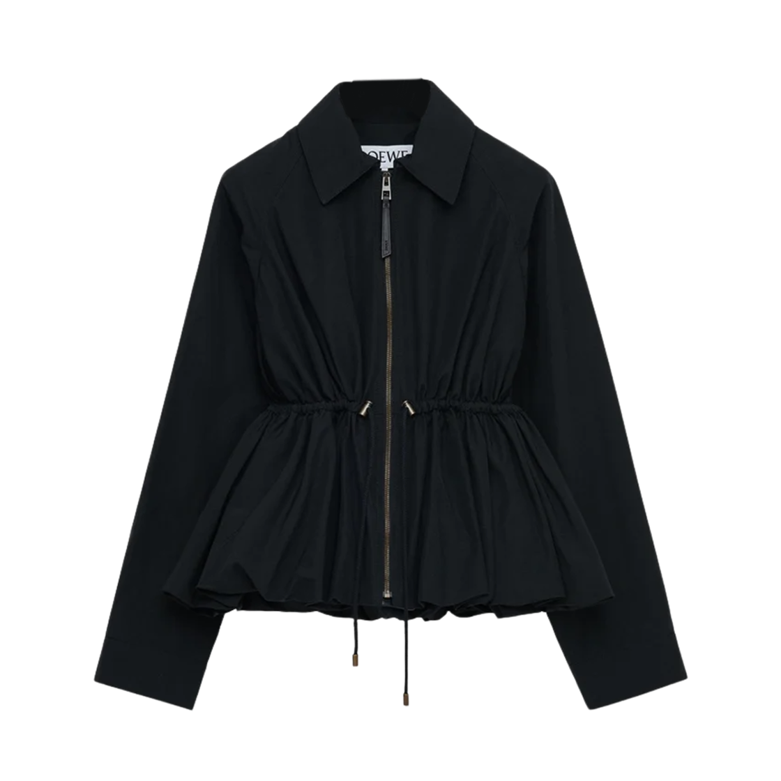 (W) 로에베 코튼 블렌드 자켓 블랙((W) Loewe Jacket in Cotton Blend Black) - 1