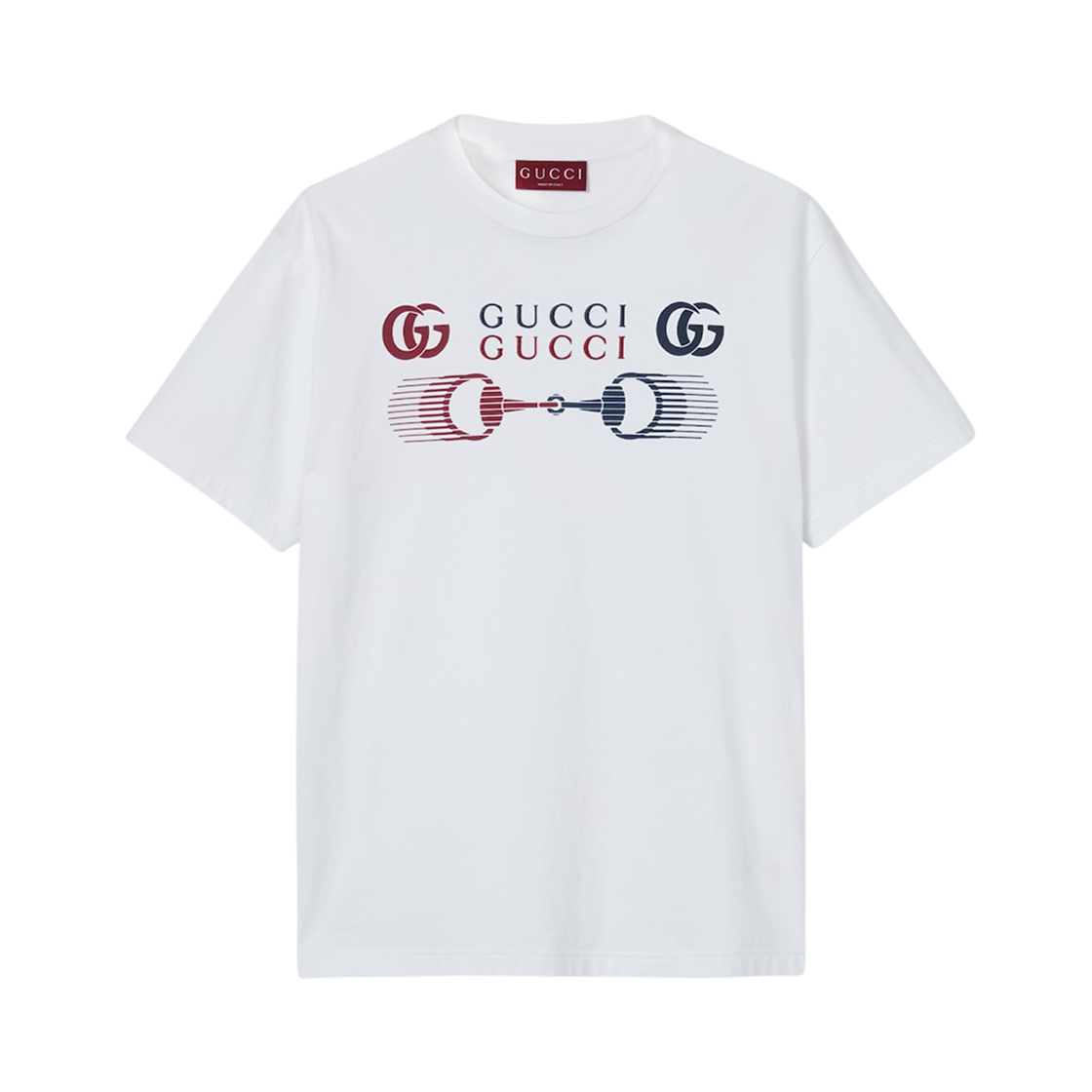 구찌 프린티드 코튼 저지 티셔츠 화이트(Gucci Printed Cotton Jersey T-Shirt White) - 1