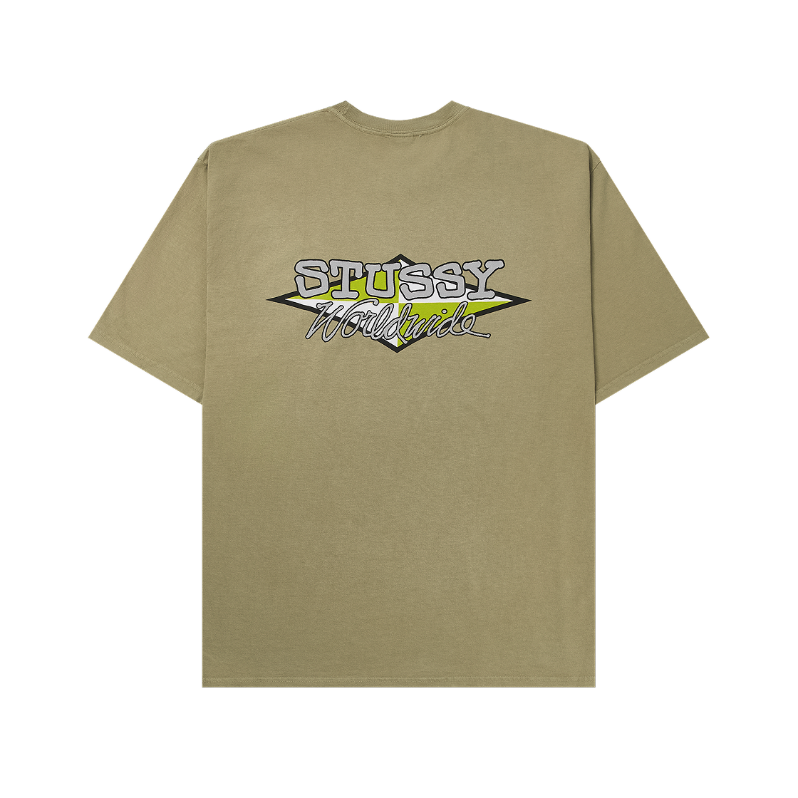 스투시 월드와이드 다이아몬드 티셔츠 피그먼트 다이드 엘름