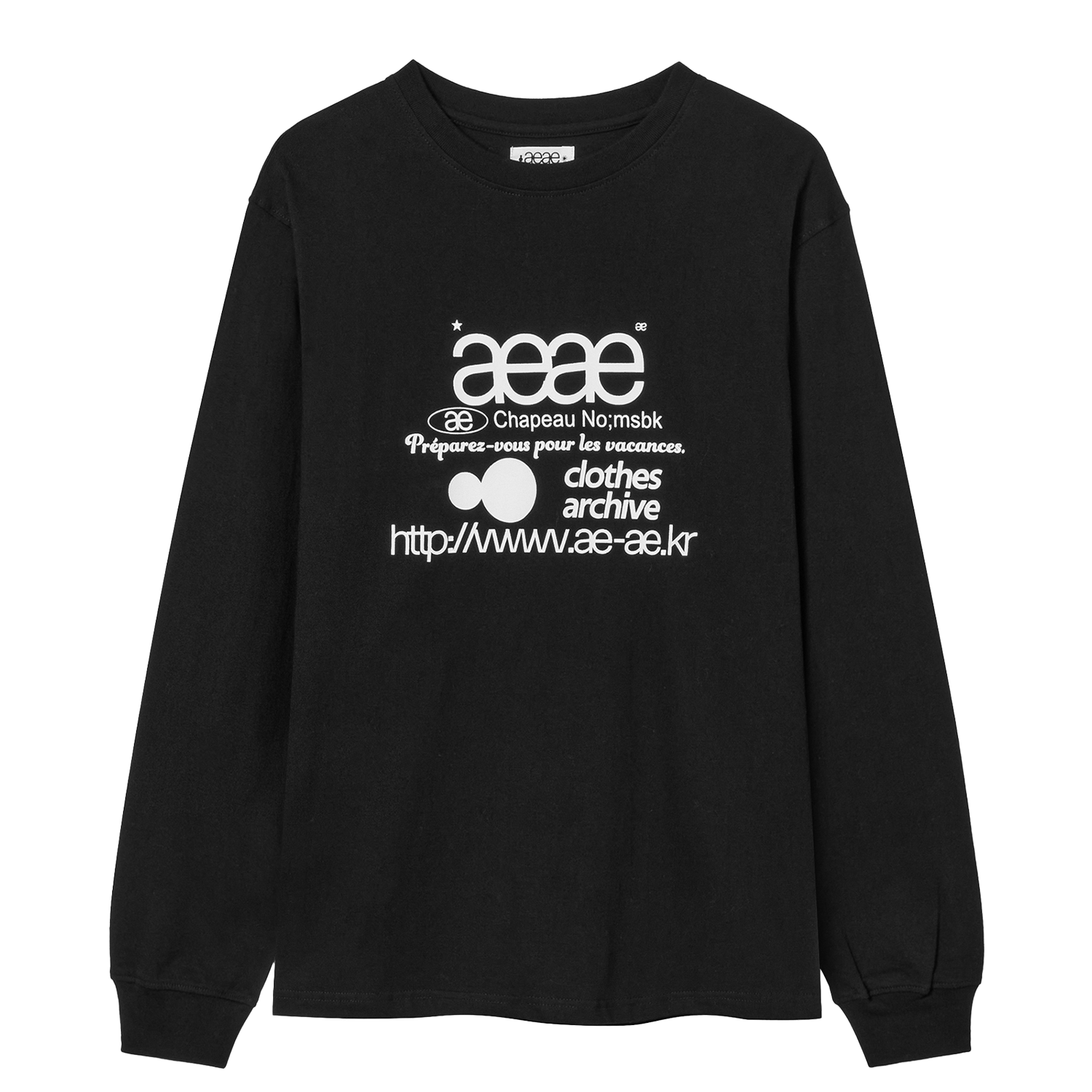 에이이에이이 웹 로고 롱슬리브 블랙(AEAE Web Logo L/S Black) - 1