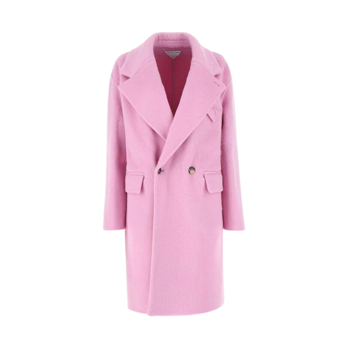 (W) 보테가 베네타 울 알파카 블렌드 코트 핑크((W) Bottega Veneta Wool Alpaca Blend Coat Pink)