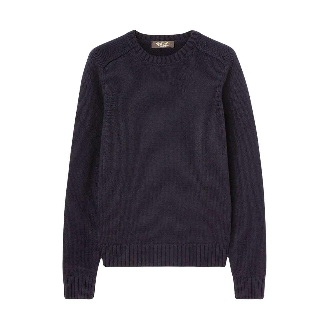 FAM9054-W000 (W) Loro Piana Baby Cashmere Parksville Crewneck Knit Blue Navy