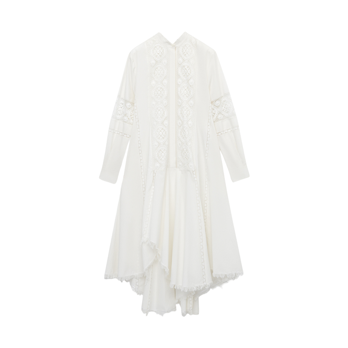 S616Y09XB8-2100 (W) Loewe Cotton Shirt Dress White