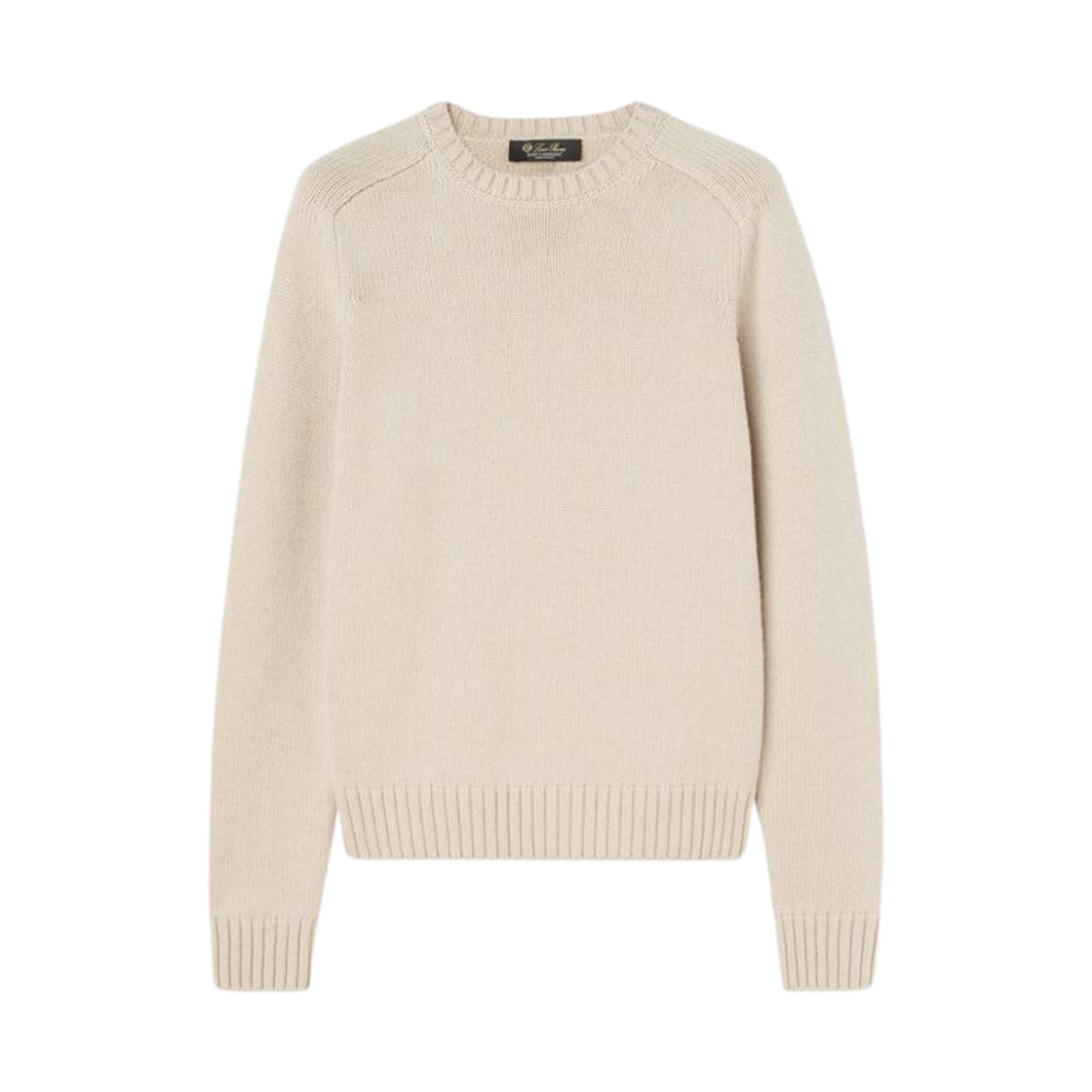 FAM9054-A193 (W) Loro Piana Baby Cashmere Parksville Crewneck Knit Natural Melange