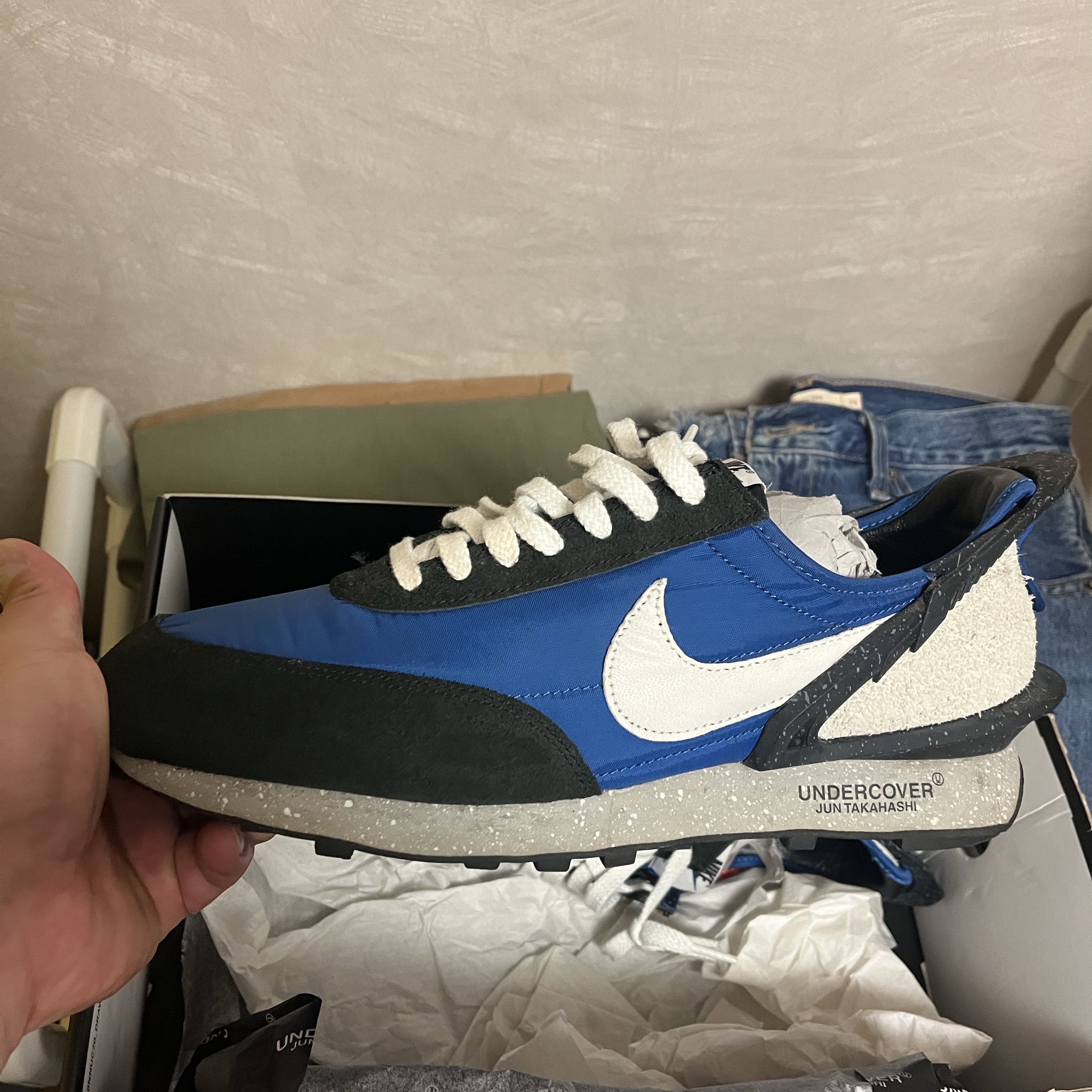 Nike x Undercover Daybreak Blue Jay 착용 스타일