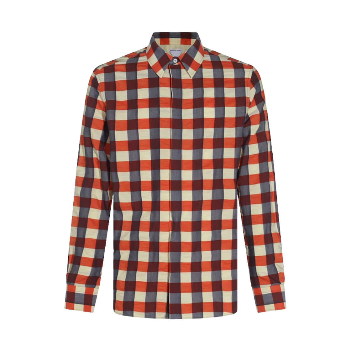 보테가 베네타 깅엄 코튼 셔츠 바나나 튤립(Bottega Veneta Gingham Cotton Shirt Banana Tulip)